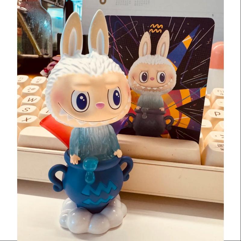 Labubu The Monsters Constellation Series Aquarius Collectible Figure - Cute Kawaii Vinyl Art Toy for Home Decor, Office Display & Anime Fans Collection