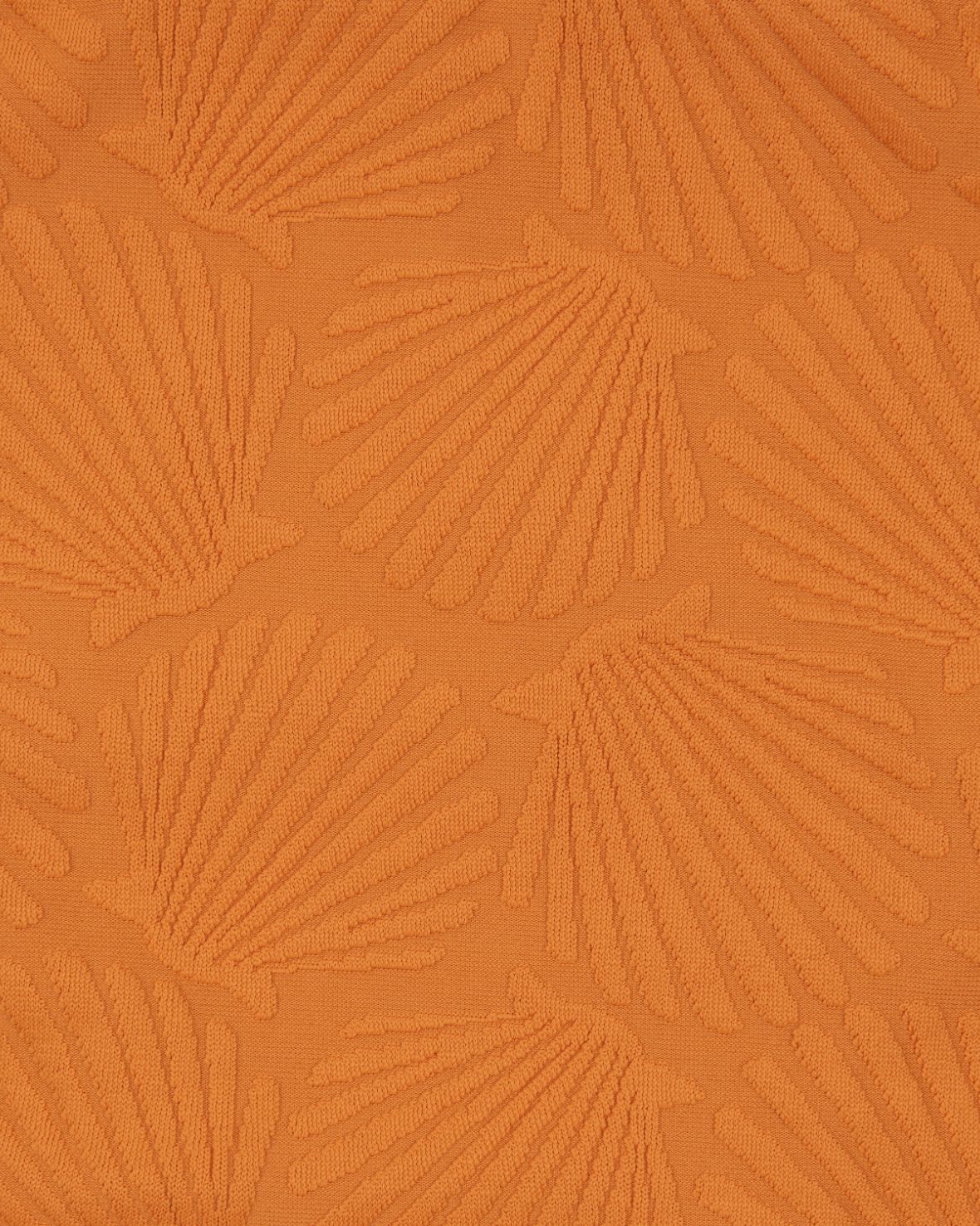 Reversible Jacquard Shell Triangle Bikini Top - Orange | Women's Swimwear for Beach, Pool & Summer Vacations