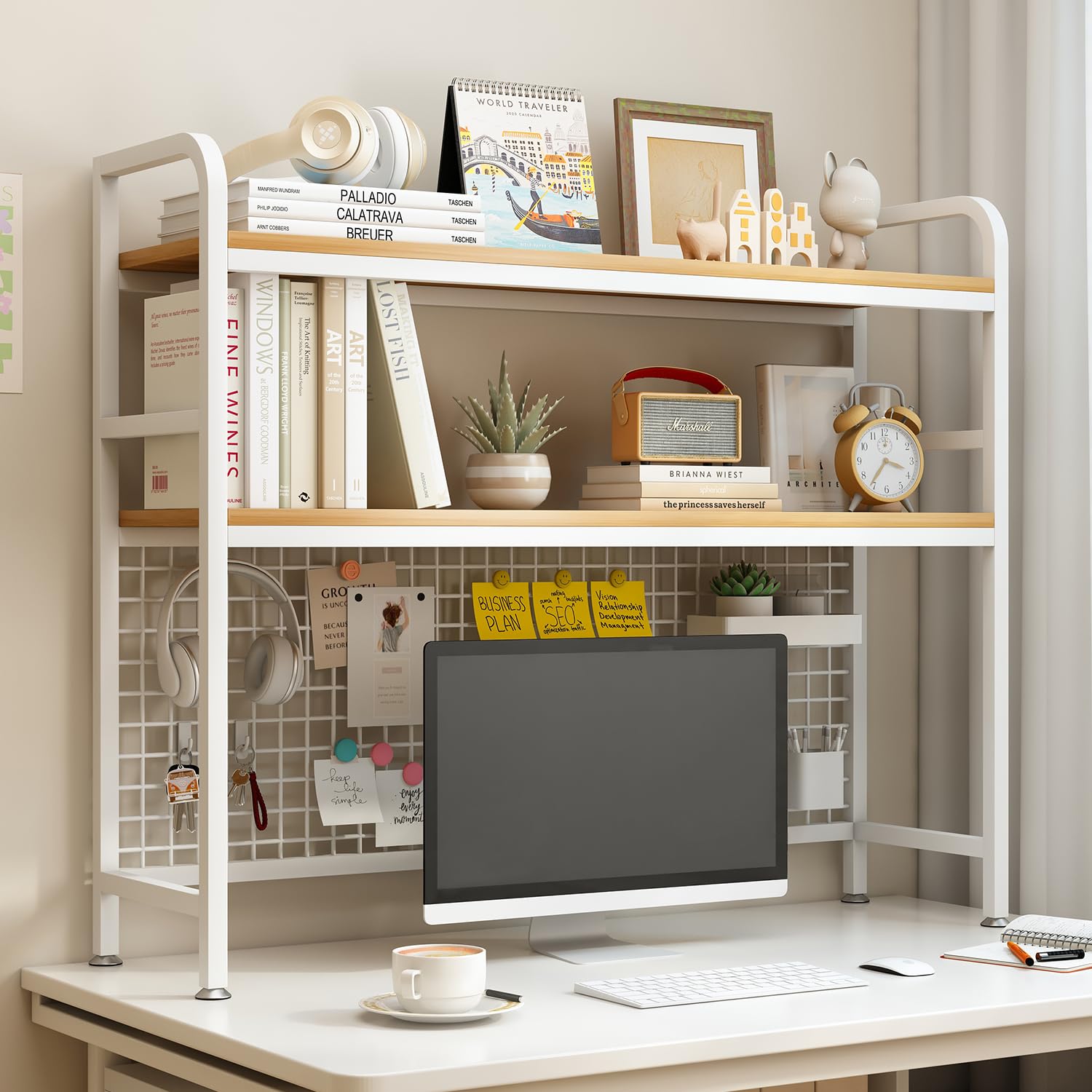 IOTXY 2-Tier Metal Desk Shelf Organizer - 45.3
