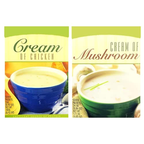 HealthyWise High Protein Soup - Cream of Chicken & Mushroom (2 Pack) | 15g Protein, Low Calorie, Low Fat, Low Carb | Ideal Protein Diet Compatible | 7 Servings per Box | Perfect for Weight Loss & Keto Meal Prep