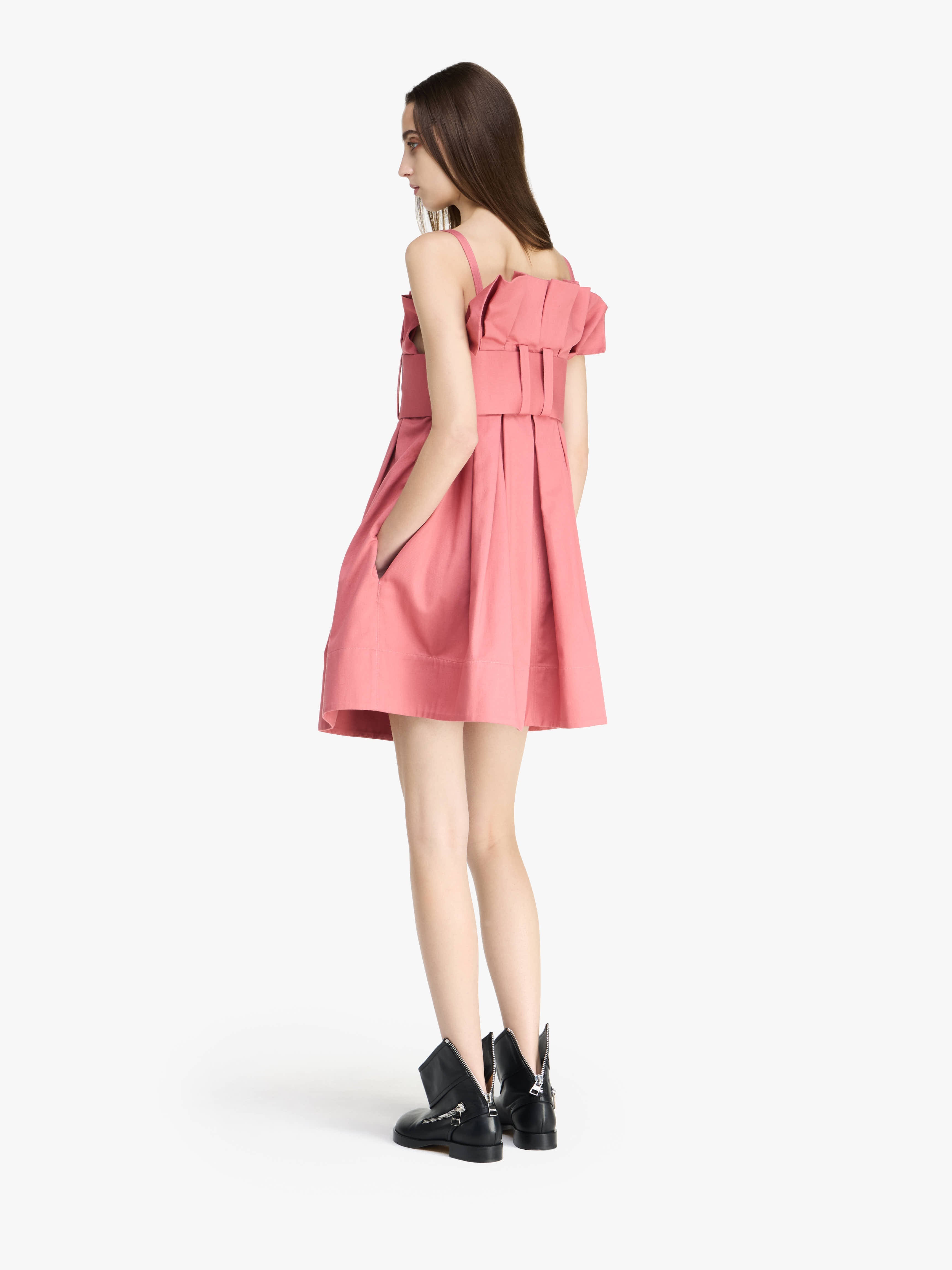 Elegant Pleated D-Ring Mini Dress for Women - Perfect for Parties, Dates & Casual Outings
