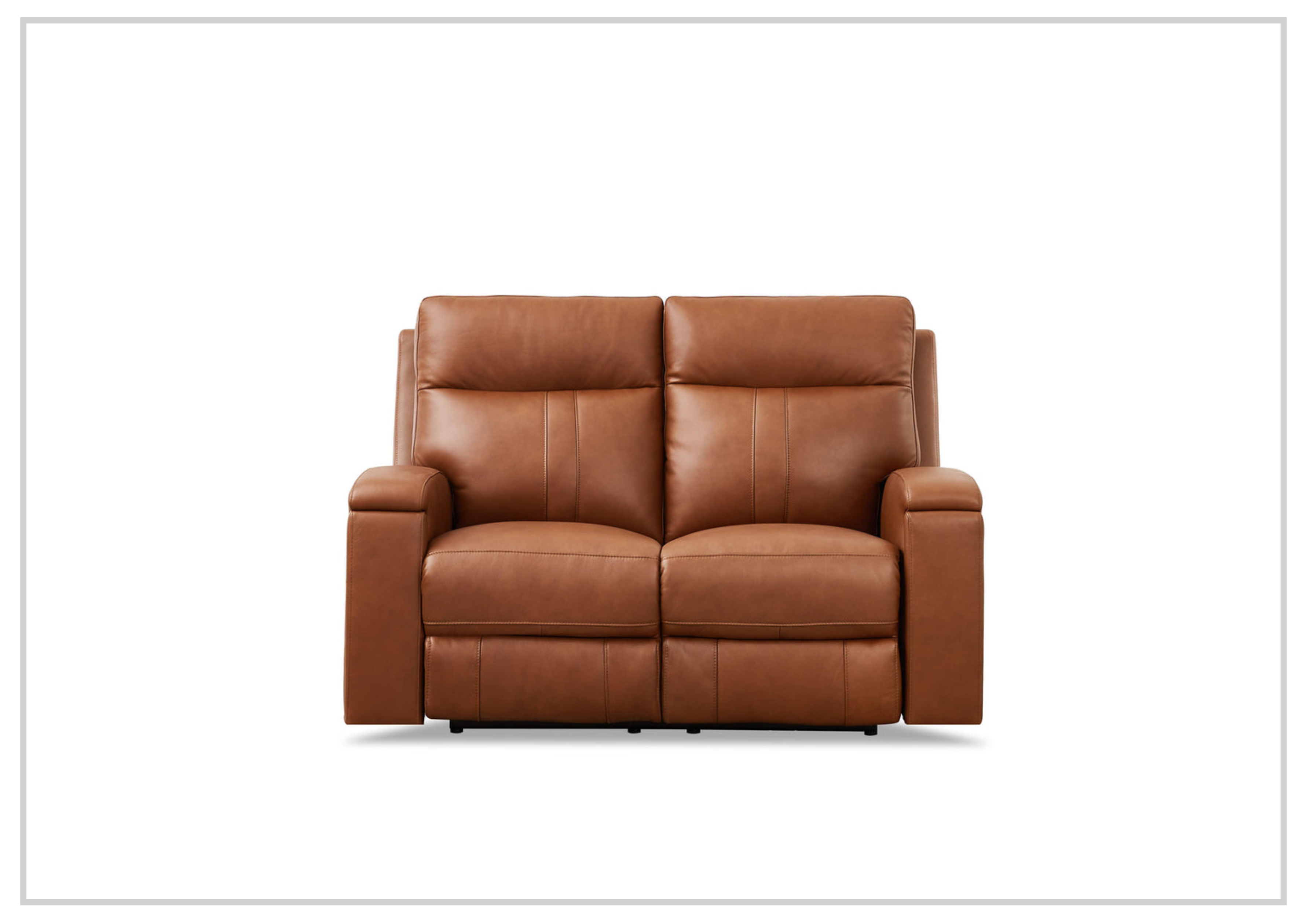Hydeline Venice 2-Seater Brown Top Grain Leather Reclining Sofa - Luxury Comfort for Living Room & Home Theater - Free Shipping