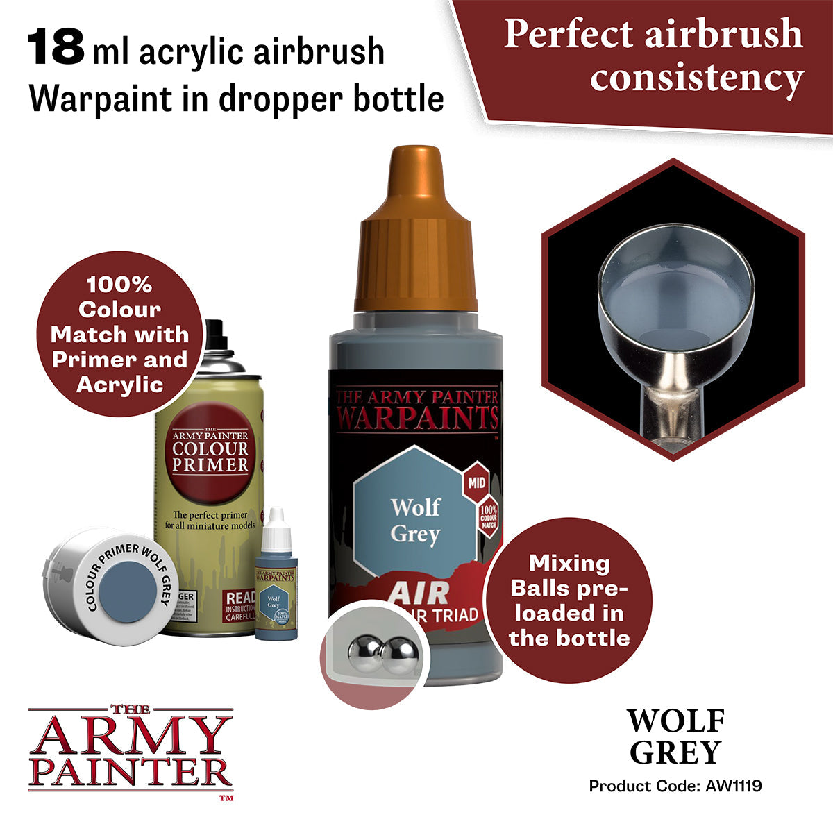 Warpaints Air: Premium Wolf Grey Face Paint for Halloween, Cosplay & Costume Parties – Long Lasting & Easy to Apply