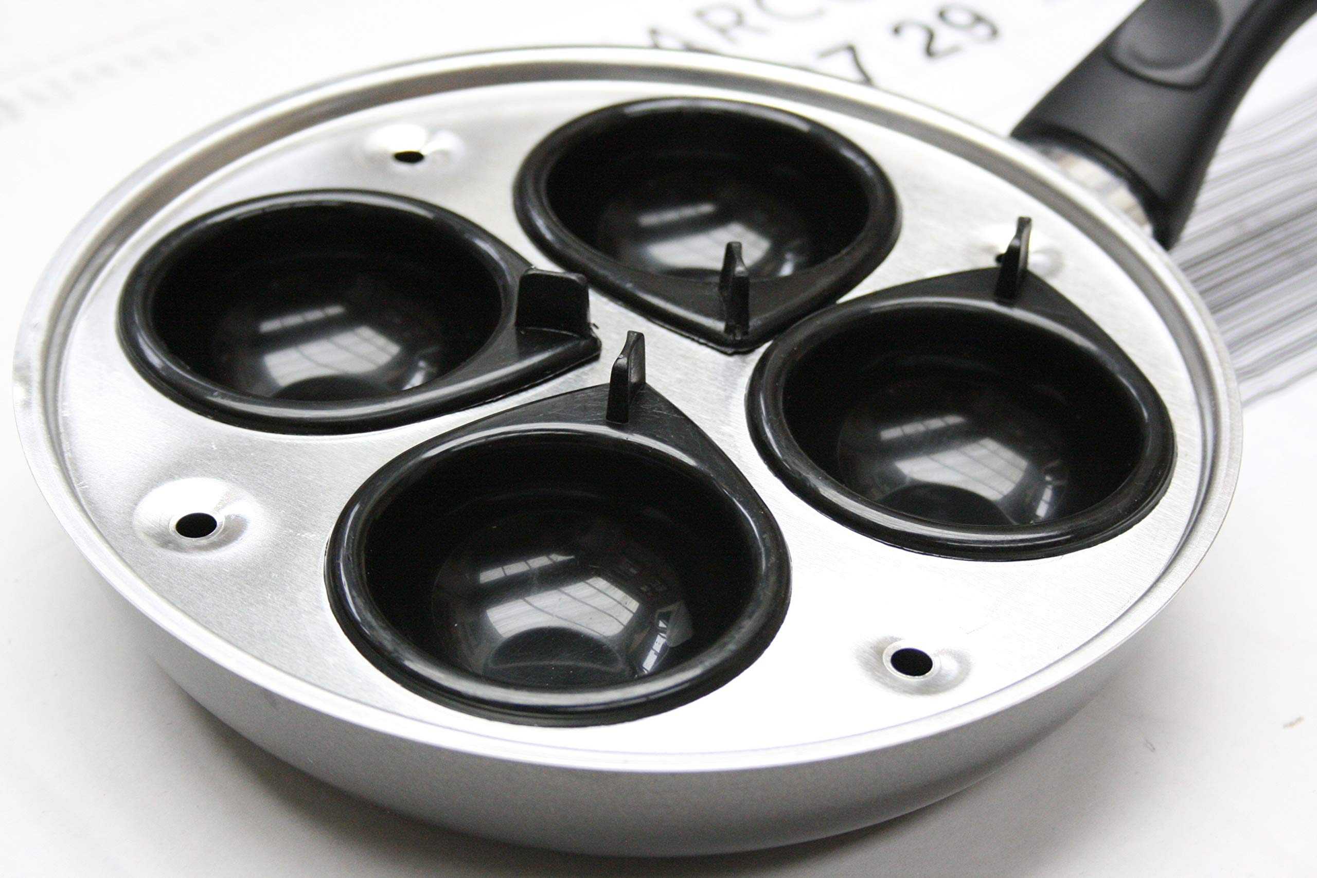 Non-Stick 4 Cup Egg Poacher Pan - Aluminum Poached Egg Maker with Teflon Coating | Perfect for Breakfast, Brunch & Healthy Cooking