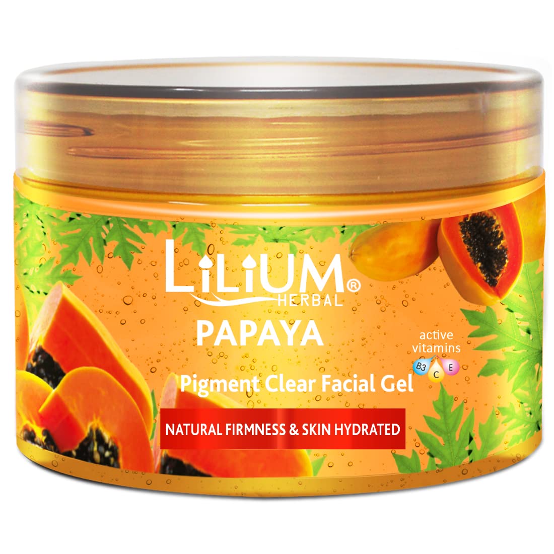 Lilium Pigment Clear Papaya Facial Gel - 250g | Natural Firming & Hydrating Skin Brightening Gel | Nourishes & Tightens Skin | Perfect for Daily Skincare Routine & Anti-Aging Treatment