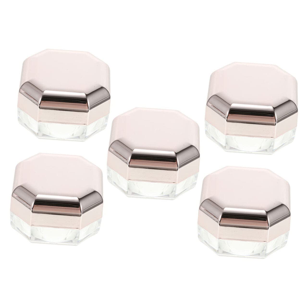 BESPORTBLE 5-Piece Clear Refillable Powder Box Dispenser Set - Travel Makeup Container for Loose Powder, Foundation & DIY Cosmetics | Portable Storage Case for On-the-Go Touchups & Professional Makeup Kits