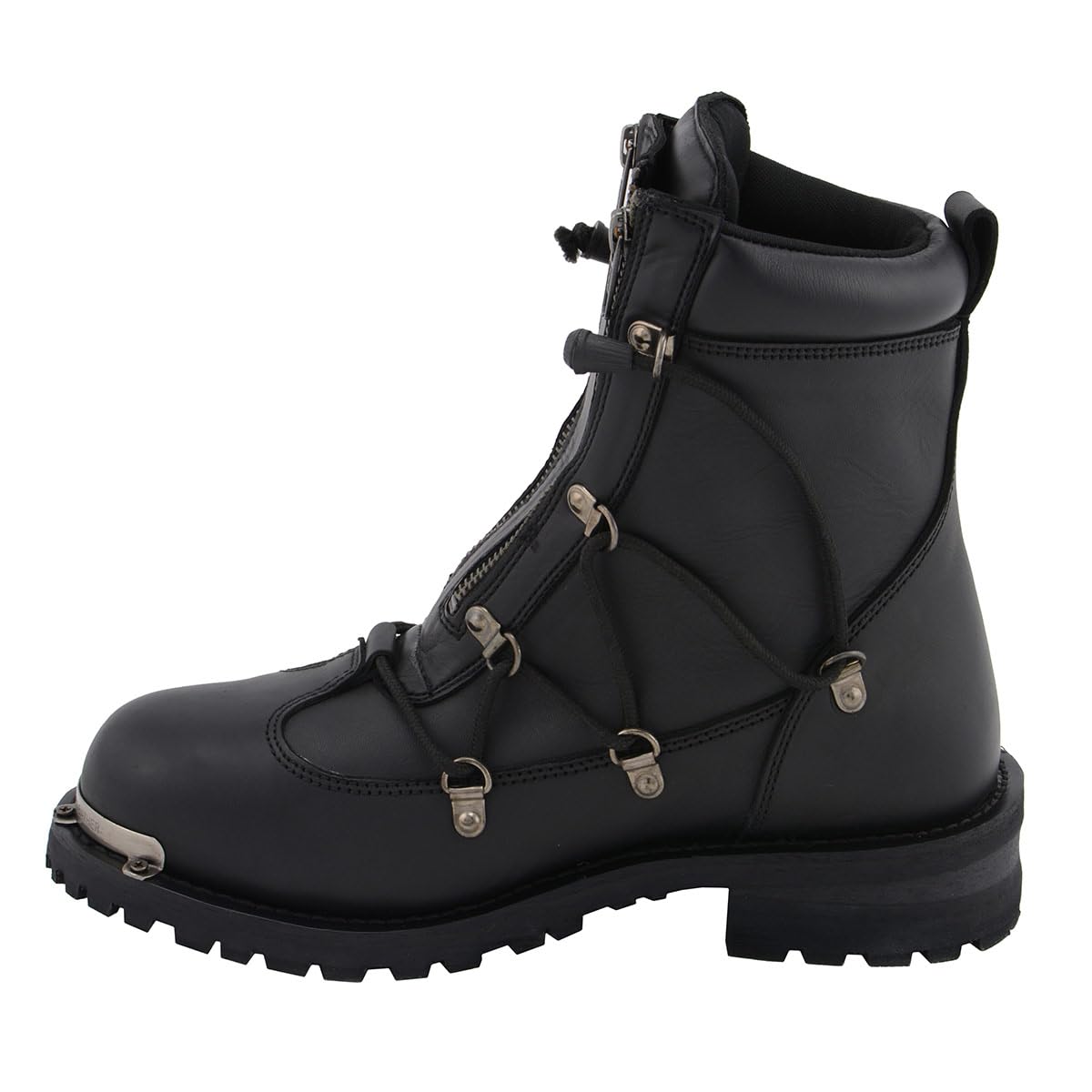 Milwaukee Leather Men's Black Smooth Plain Motorcycle Boots - Size 11 | Durable Riding Boots for Harley, Cruiser & Adventure Bikes | Perfect for Long Rides & Motorcycle Events