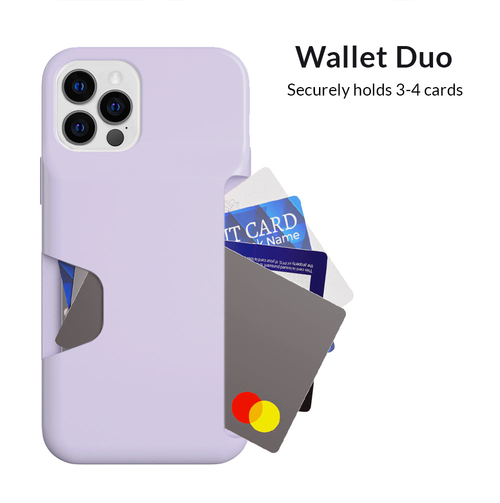 Light Purple iPhone Wallet Case - Slim Protective Phone Cover with Card Holder for iPhone 13/14/15 - Perfect for Everyday Use, Travel & Shopping