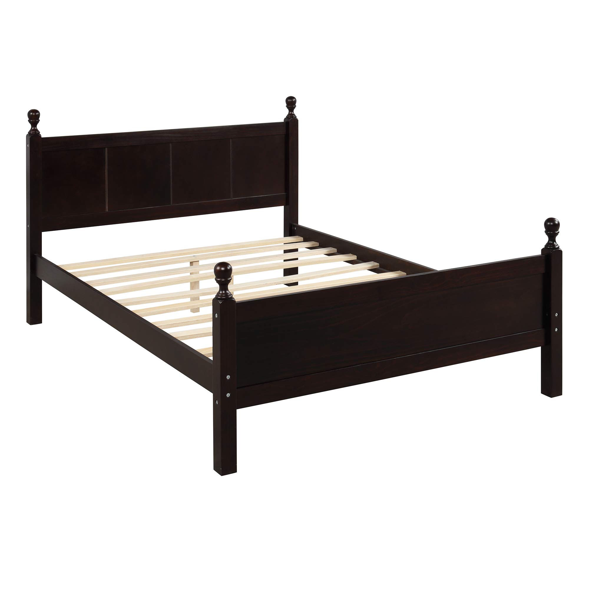 KLMM Twin Over Full Bunk Bed - Solid Wood Loft Bed Frame with Cabinet, Ladder & Guardrail | Convertible to 2 Separate Beds | Space-Saving Kids Bedroom Furniture (Espresso Finish) | Perfect for Small Rooms, Guest Rooms & Shared Kids' Bedrooms