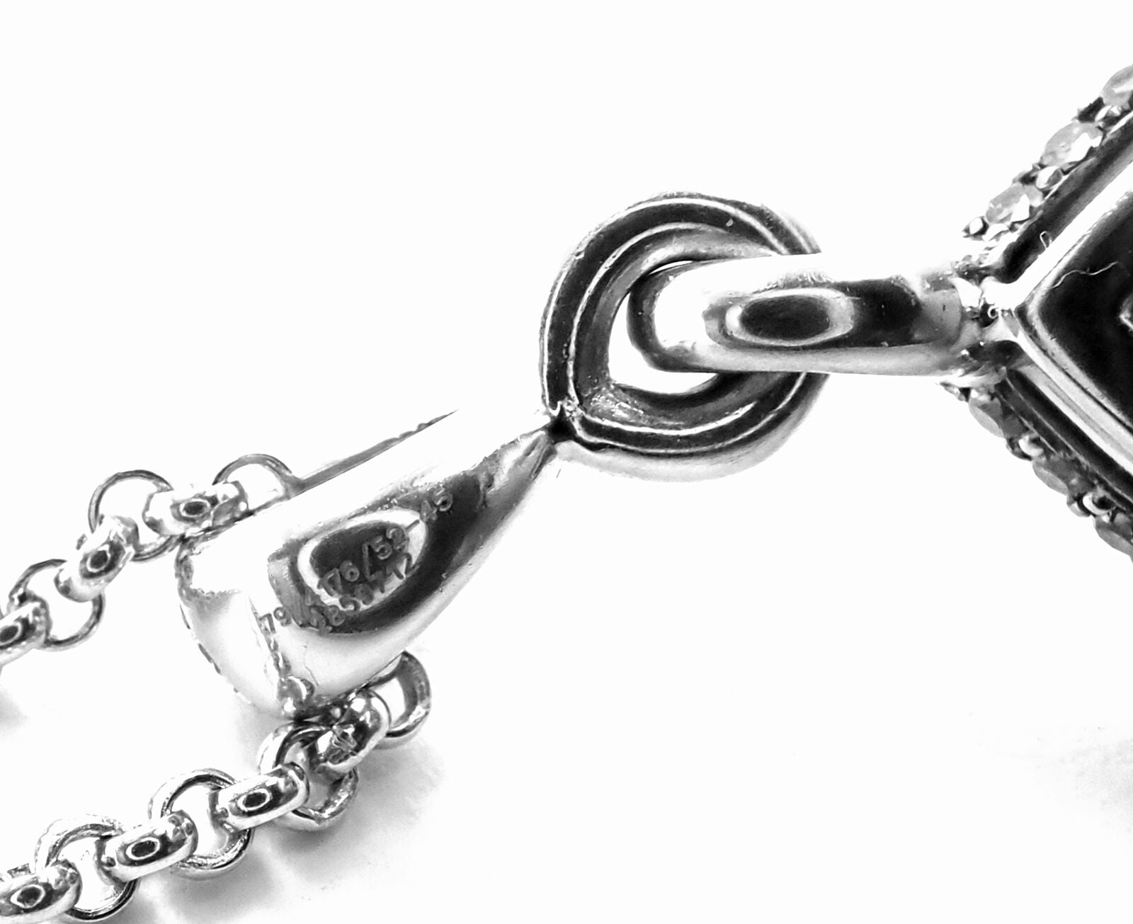 Authentic Chopard 18K White Gold Diamond Necklace with Golden Diamonds & Chrome Stones | Luxury Jewelry for Women, Perfect for Weddings, Parties & Special Occasions