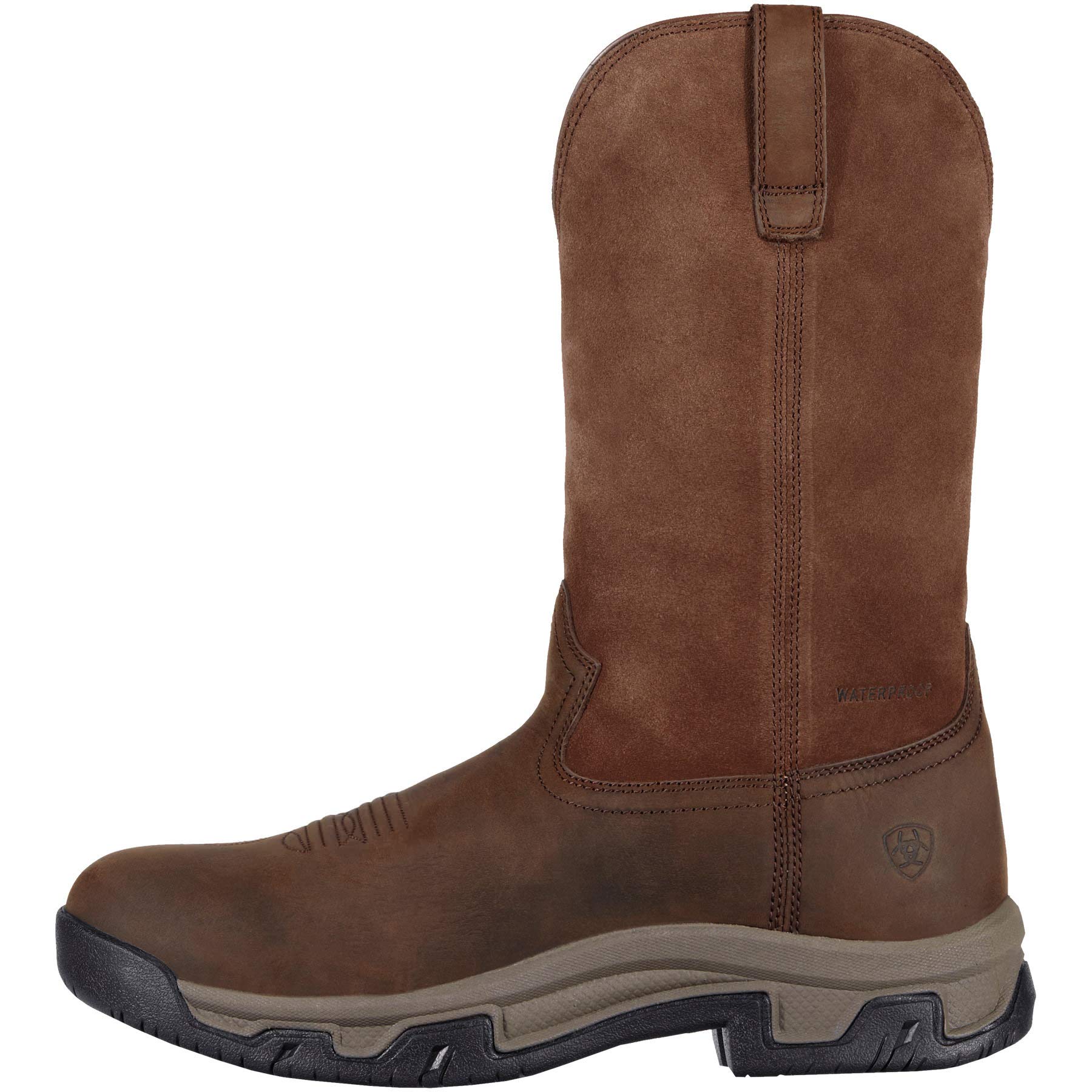 Ariat Men's Terrain Pull-On Waterproof Work Boots - Durable & Comfortable for Outdoor, Hiking, and Ranch Activities