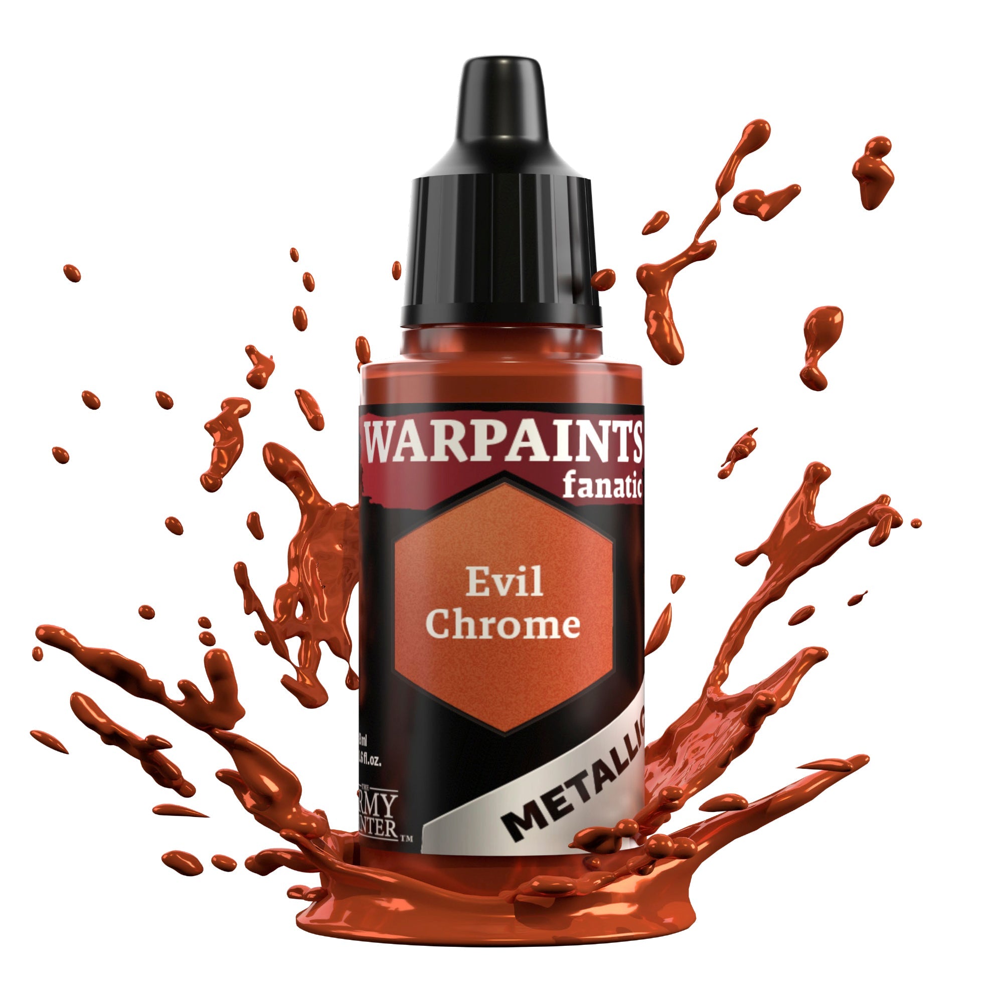 Warpaints Fanatic Metallic Evil Chrome - Premium Metallic Paint for Miniature Models & Wargaming - Perfect for Warhammer, D&D, and Tabletop Gaming