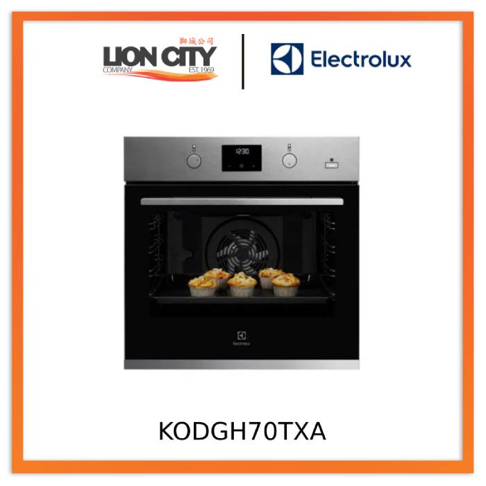 Electrolux KODGH70TXA 60cm Built-In Single Oven with 72L Capacity - UltimateTaste 500 Series for Baking, Roasting & Cooking | Perfect for Kitchens, Restaurants & Home Chefs