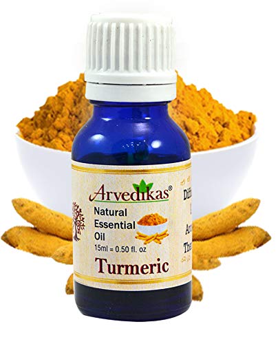 **Arvedikas 100% Pure Natural Turmeric Essential Oil 15ml - Organic Haldi Oil for Hair Growth, Acne Treatment, Anti-Aging, Aromatherapy, Face & Body Moisturizer, Muscle Relaxation - Perfect for Skincare, Massage & Wellness Rituals**