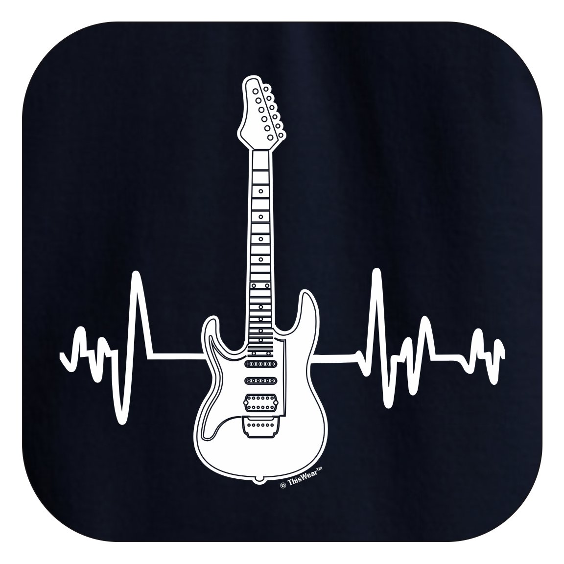Electric Guitar Heartbeat Premium Hoodie Sweatshirt - Music Lover Gift for Guitarists & Band Fans - Perfect for Concerts, Rehearsals & Casual Wear