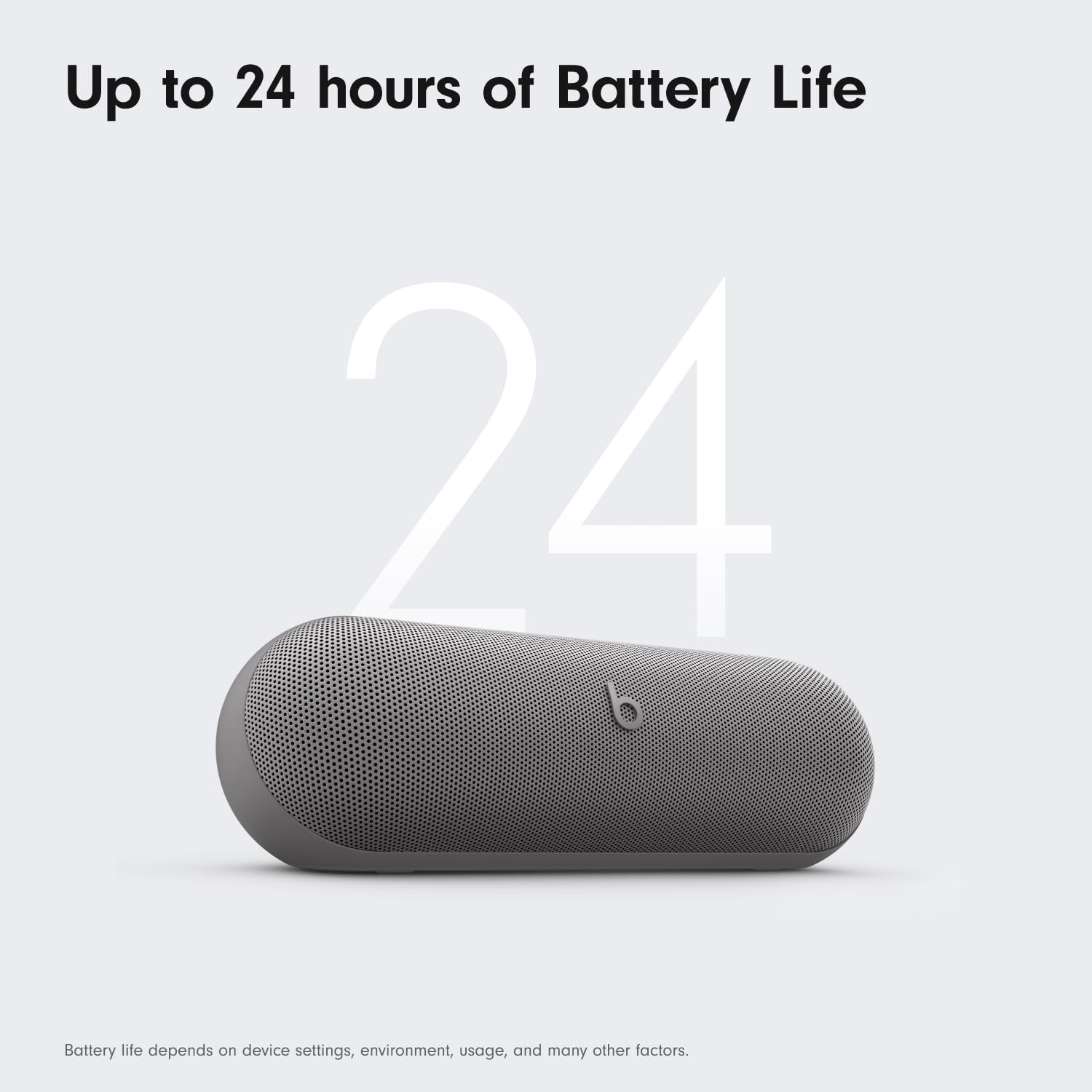 Beats Pill x Kim Kardashian Wireless Bluetooth Speaker with 24H Battery & USB-C Charging | IP67 Waterproof Portable Speaker for iPhone Android | Built-in Mic for Calls | Perfect for Pool Parties, Beach Outings & Outdoor Adventures - Dark Gray