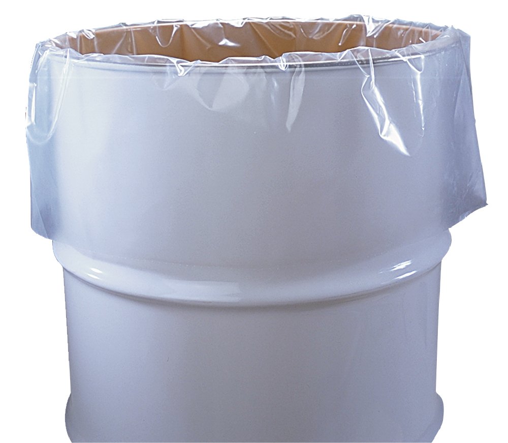 55 Gallon Clear Plastic Drum Liners - Food Grade, 38