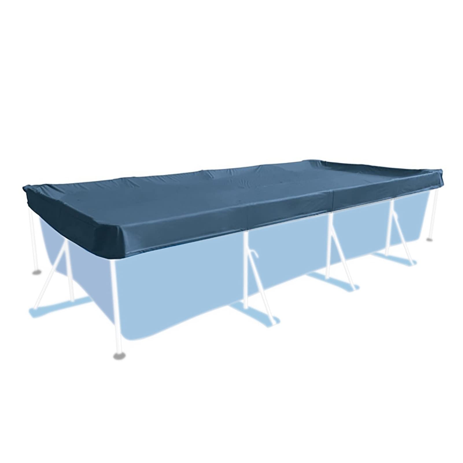 Durable Rectangular Above Ground Pool Cover - Dustproof Square Frame Protector for Outdoor Garden & Family Use (460x226x20cm) - Perfect for Summer Swimming, Winter Protection & Year-Round Pool Maintenance