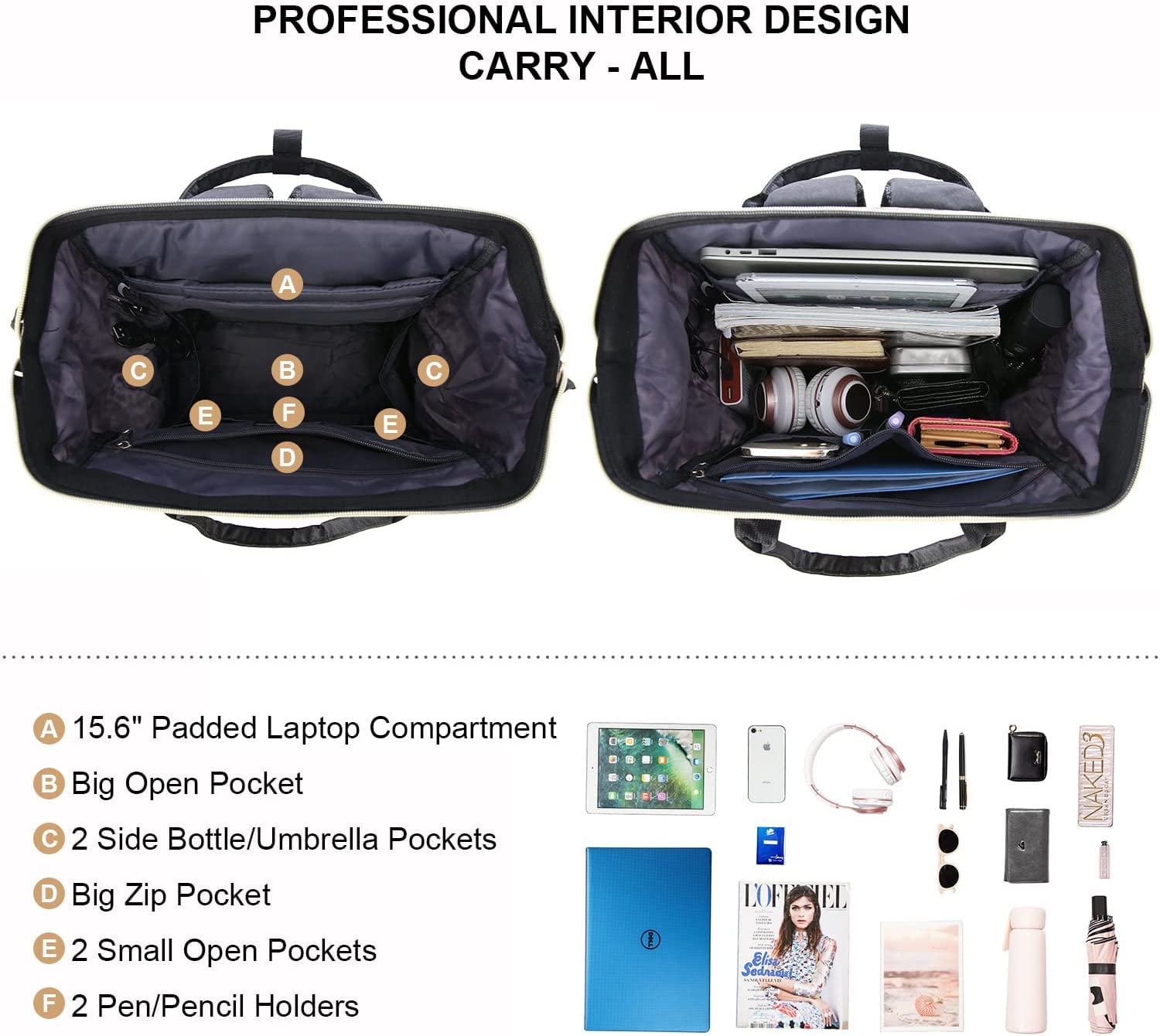 LOVEVOOK 15.6 Inch Waterproof Anti-Theft Laptop Backpack for Women - College Travel Work Backpack with USB Charging Port, Perfect for Students, Teachers & Nurses - Stylish Leopard Print Design for School, Office & Commuting