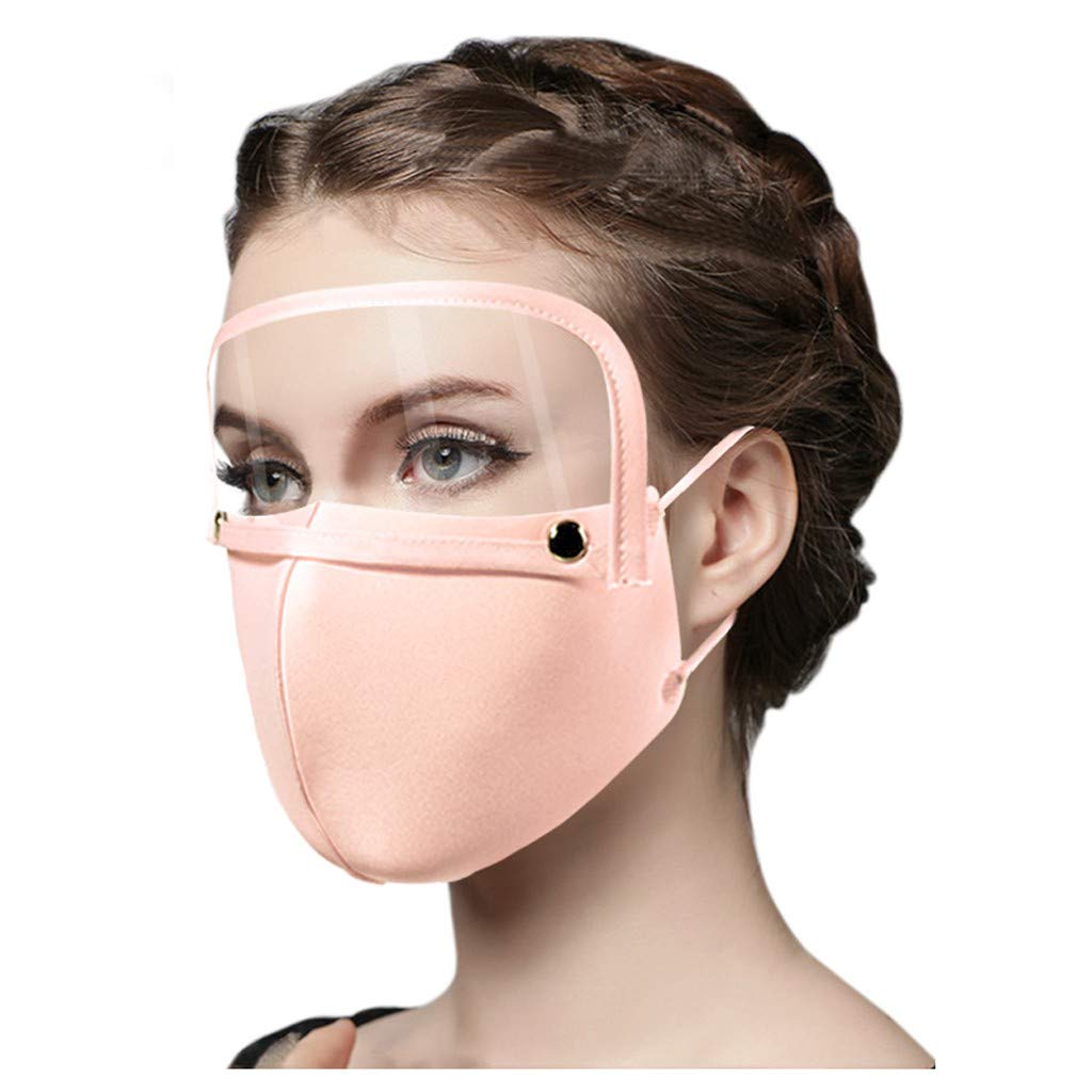 Reusable Cotton Face Bandanas with Detachable Eye Shield & 10 Filters - Washable Breathable Fabric for Adults - Perfect for Outdoor Activities, Cycling, Hiking & Daily Protection