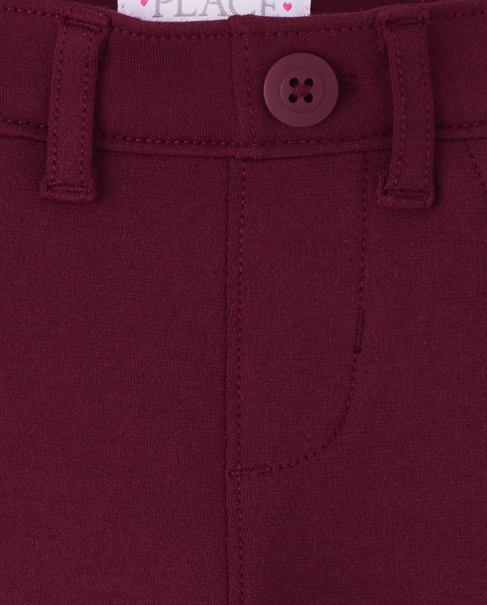 Girls' Ponte Knit Jeggings - Comfy Pull-On Pants for Play & School