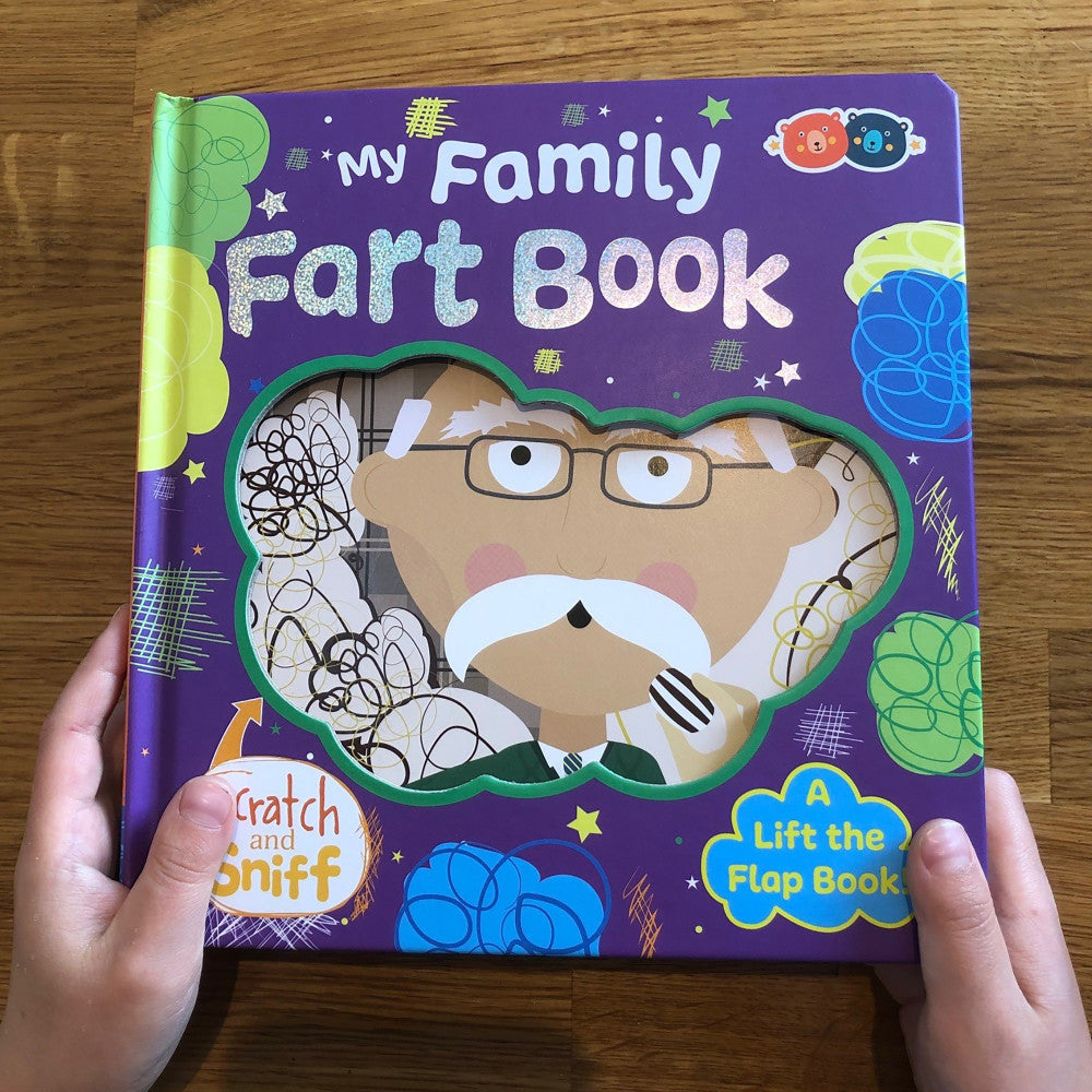 Buddy & Barney My Family Fart Scratch & Sniff Board Book - Fun Interactive Children's Storybook for Family Reading Time & Sensory Play