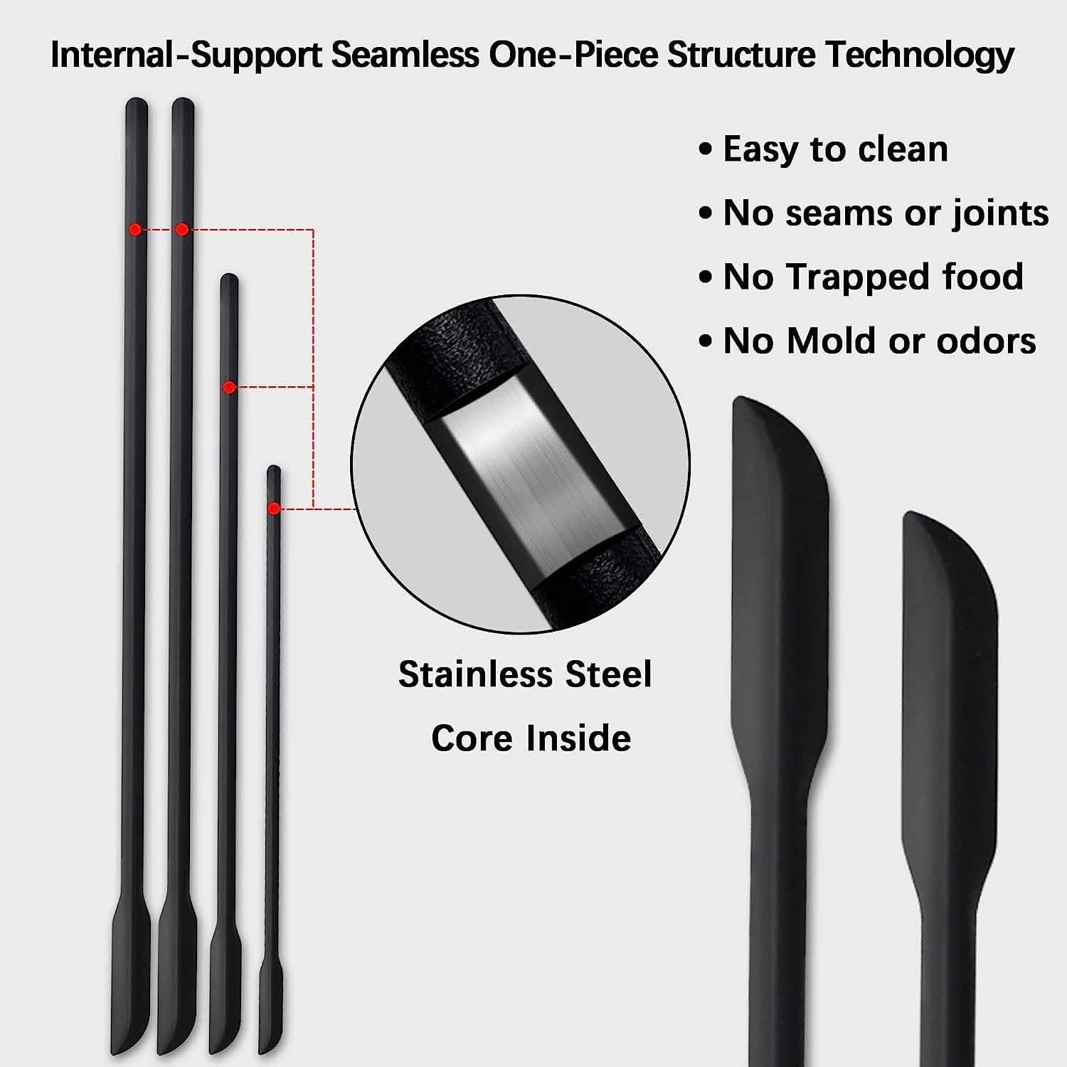 TGOPIT Silicone Spatula Set - Mini Makeup & Kitchen Scraper for Bottles, Jars & Lotion - Thin Rubber Spatula for Women & Girls - Perfect for Beauty Products, Cosmetics & Food Containers - Great for Travel, Home & Salon Use