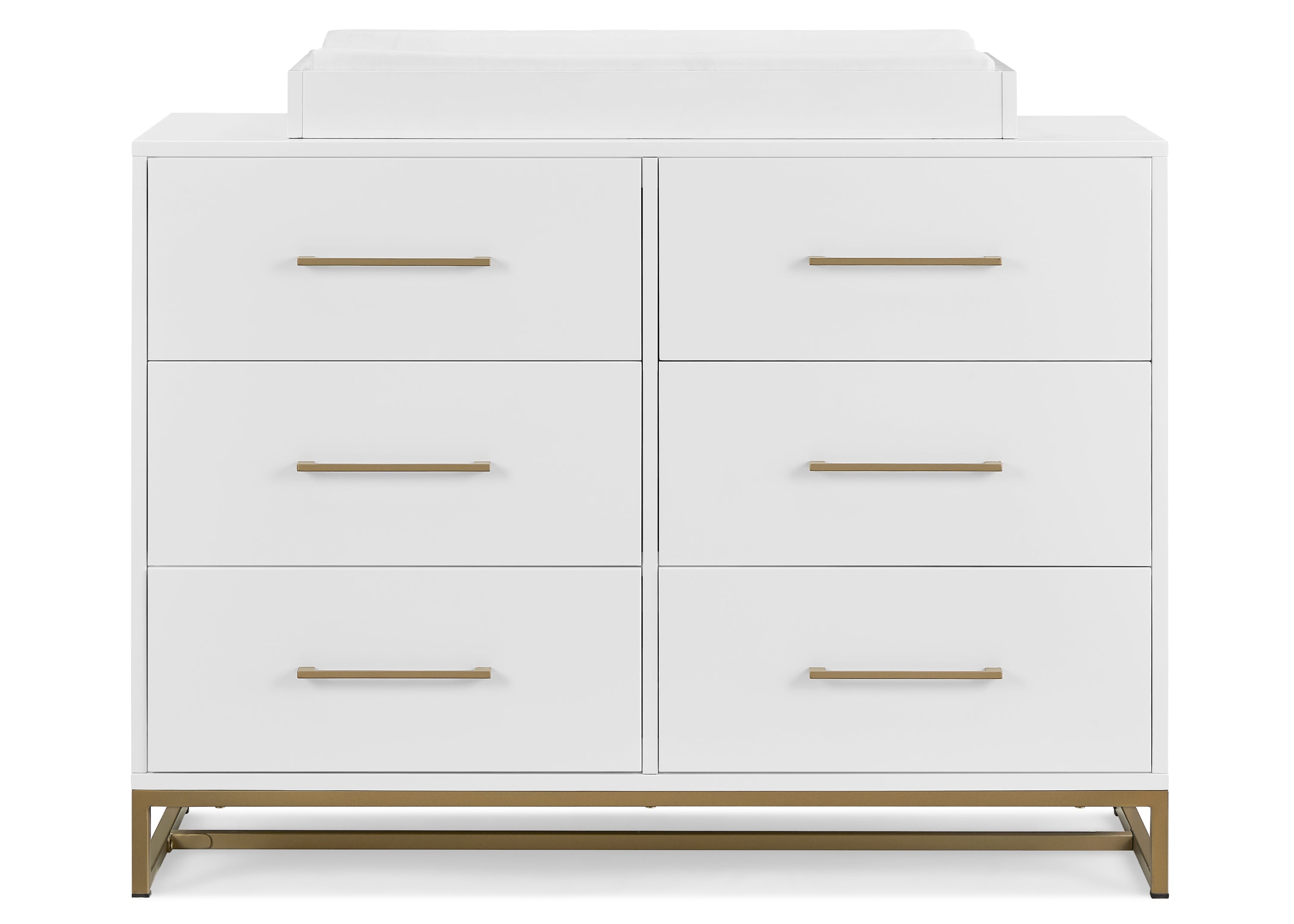 Elegant Jade 6-Drawer Dresser with Interlocking Drawers - Perfect for Bedroom, Nursery, or Dorm Organization & Storage