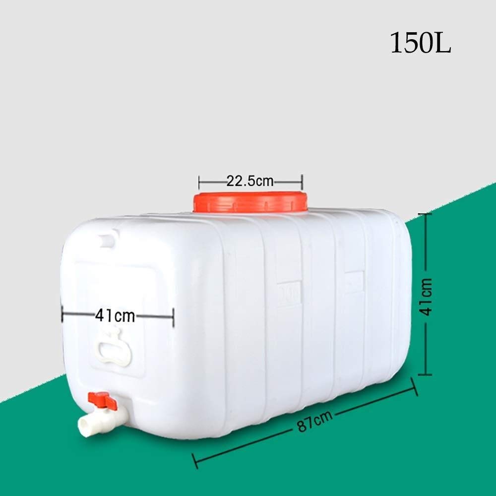 25L/45L/70L/100L/150L/200L BPA-Free Food Grade Plastic Water Storage Tank with Handle - Portable Water Holding Container for Pressure Washer, Outdoor Camping, Emergency Preparedness & Home Water Storage (150L Size)