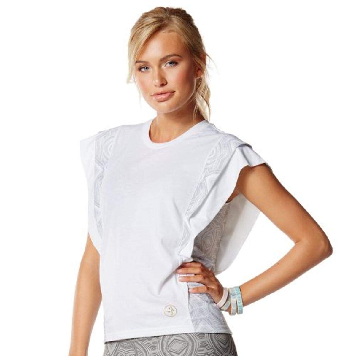 Zumba Dance Workout Tee - Aztec Print Layered Sleeve T-Shirt for Women | Comfortable & Stylish Fitness Top for Zumba Classes, Dance Workouts & Casual Wear