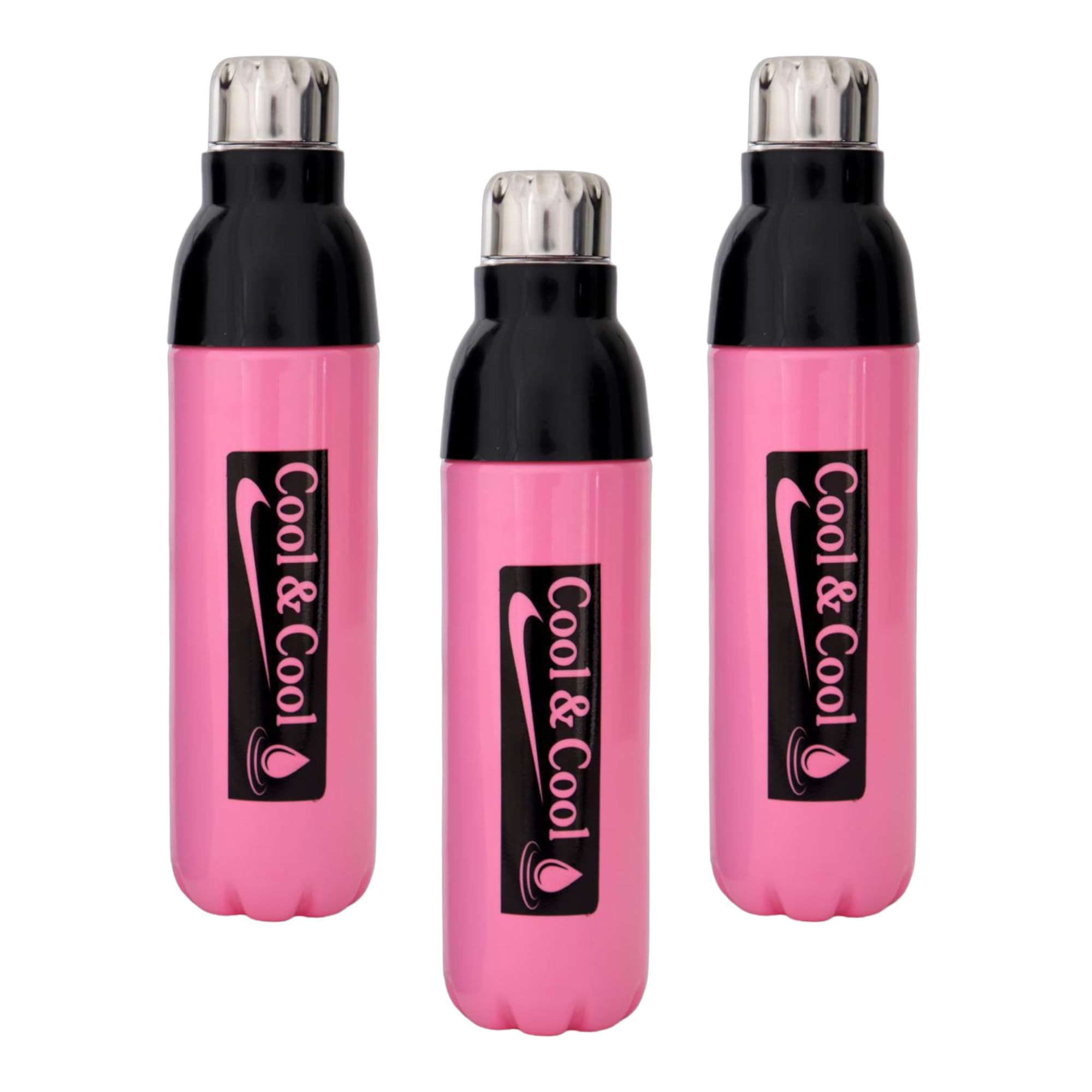 LAZYwindow 1000ml Pink Insulated Plastic Water Bottle - Keeps Drinks Cold for 24 Hours, BPA Free, Leak Proof - Perfect for Gym, Hiking, School & Office Use