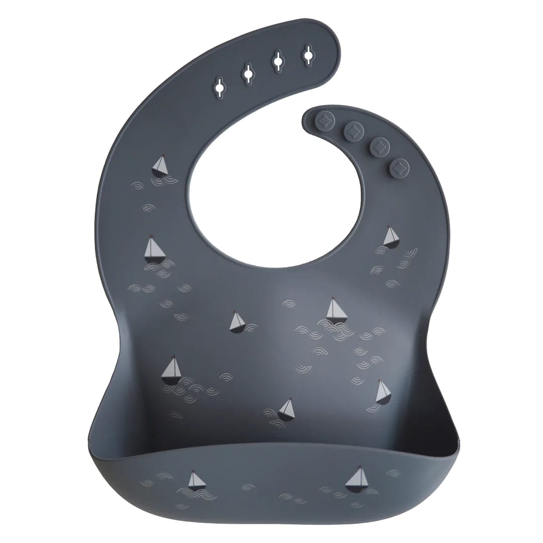Mushie Silicone Baby Bib - Soft, Waterproof & Easy Clean Feeding Bib for Infants & Toddlers - Perfect for Mealtime, Snacks & Messy Play