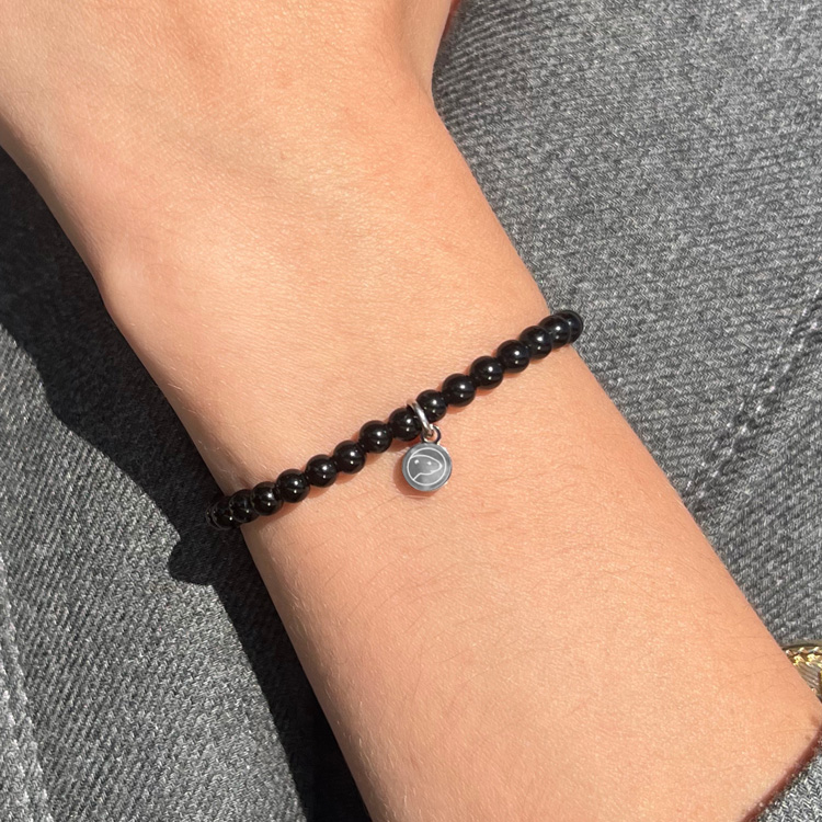 Black Tourmaline Bracelet for Women - Mini Adjustable Healing Crystal Jewelry for Protection, Stress Relief & Positive Energy - Perfect for Meditation, Yoga & Everyday Wear
