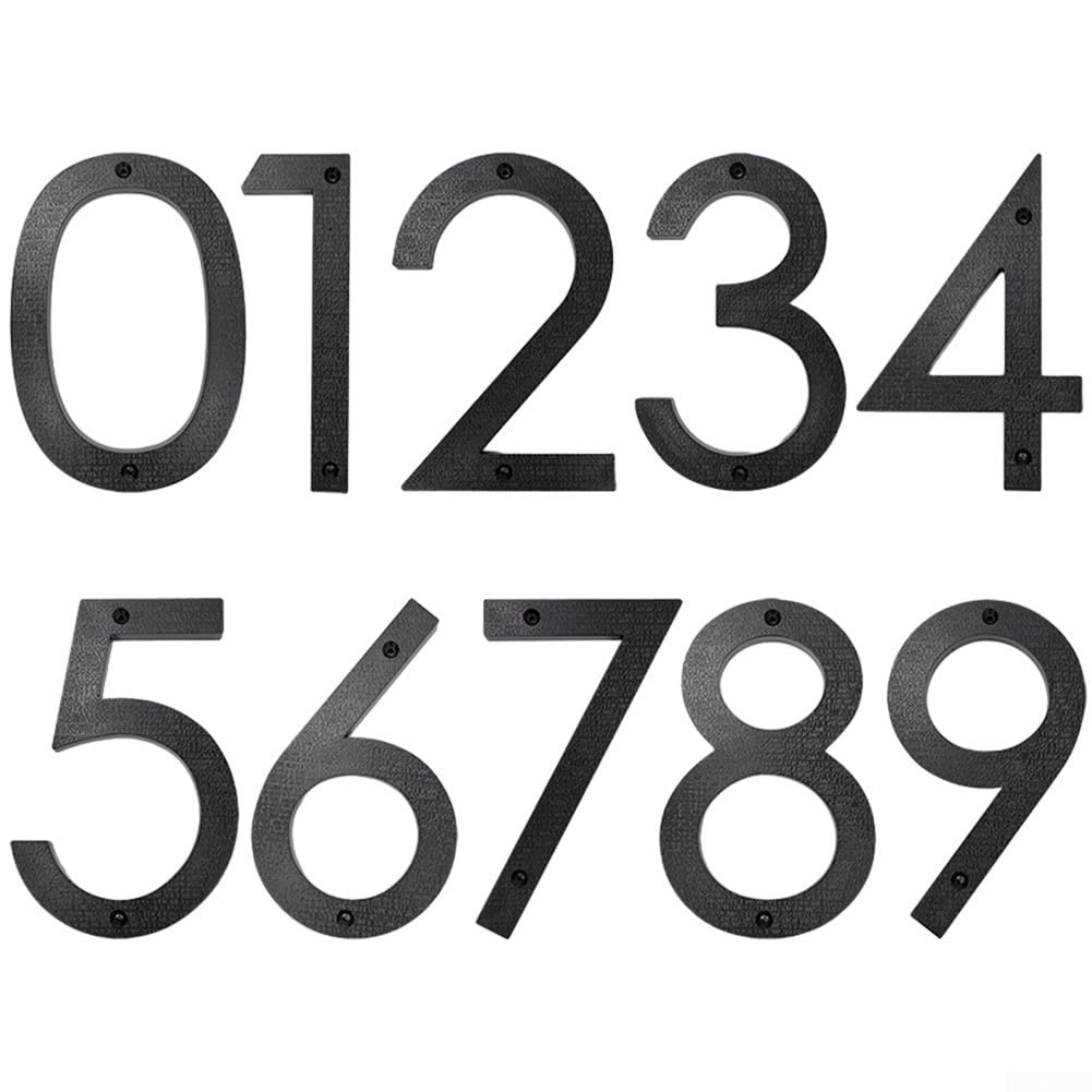 Modern Black Shadow Floating House Numbers - Durable Metal Address Plaque for Home, Garage & Gate - Enhance Curb Appeal & Visibility (Outdoor Use)