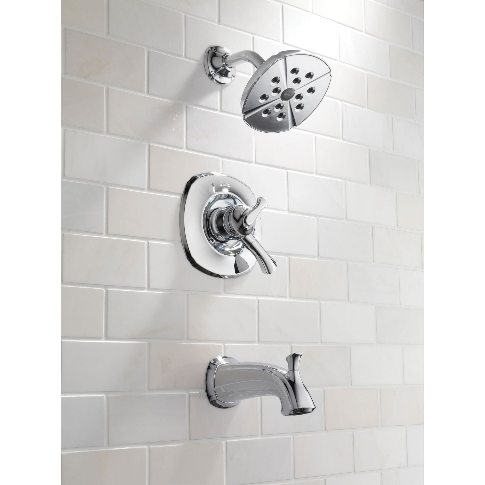 Delta Addison Chrome Dual Control Tub and Shower Combo Faucet with Valve D474V - Perfect for Bathroom Renovation & Modern Home Upgrade