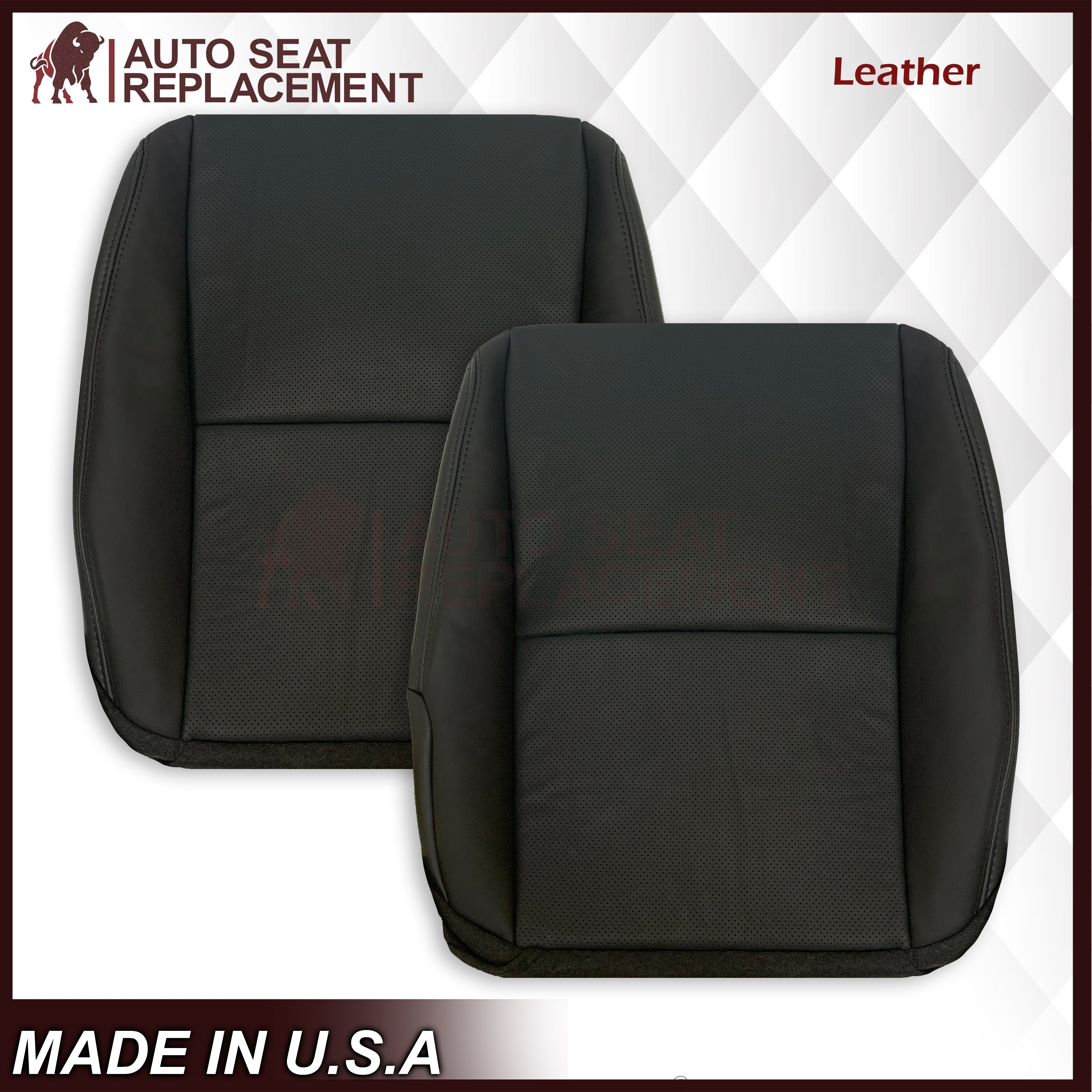 2004 Acura TL Bottom Seat Cover - Driver or Passenger Side - Black Leather or Vinyl Replacement - Perfect for Car Interior Repair & Customization