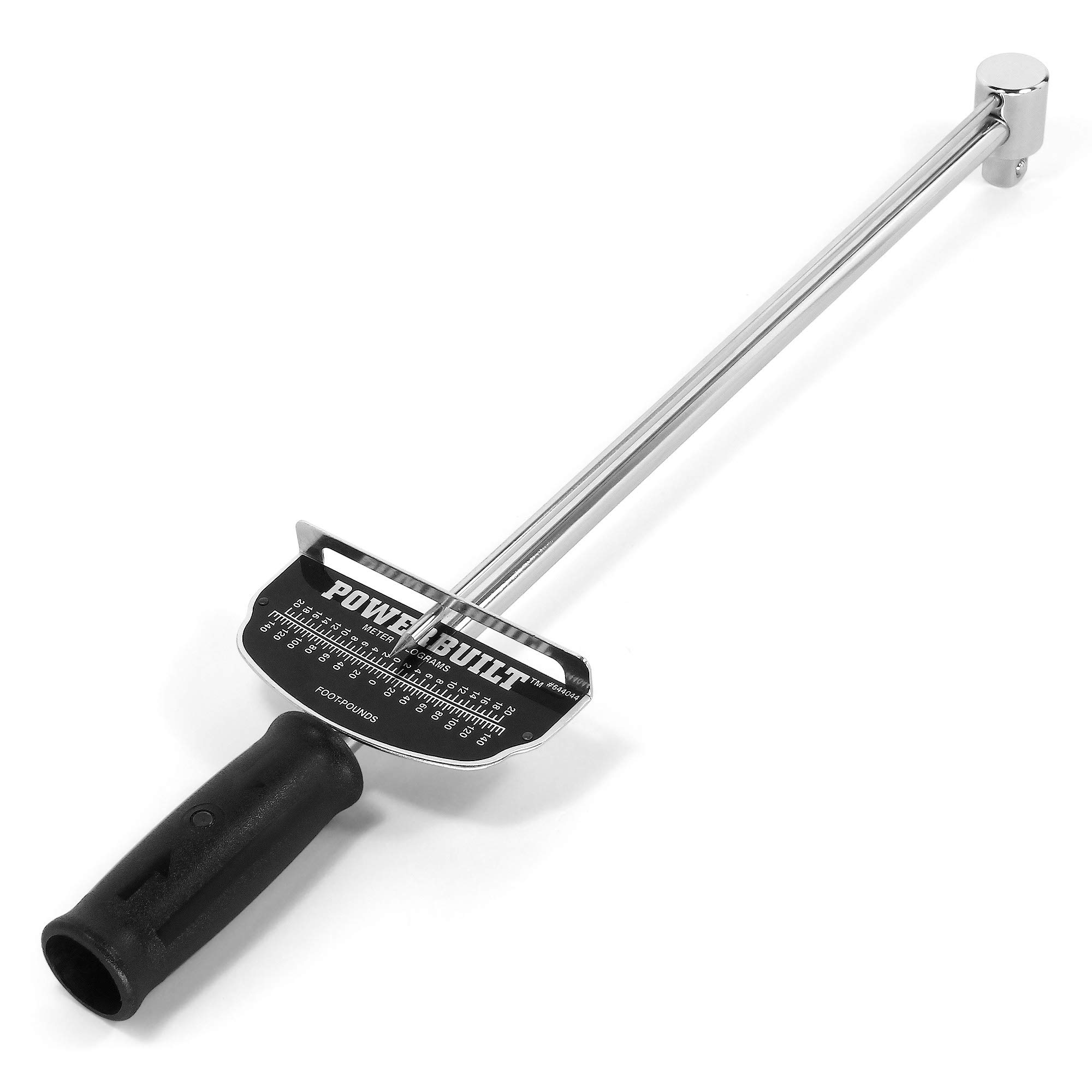 Powerbuilt 1/2-Inch Drive Needle Torque Wrench (0-140 Ft. Lbs) - Precision Torque Measurement for Automotive, Mechanical & DIY Projects