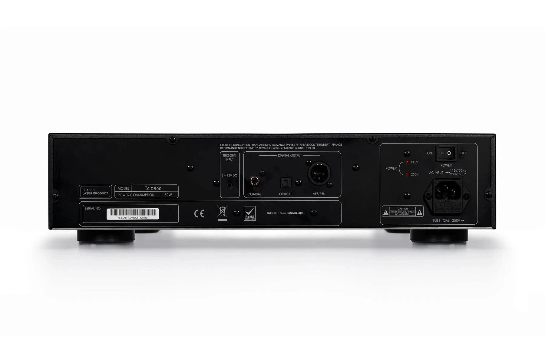 Advance Paris X D500 High-End CD Transport Player - Premium Audiophile CD Player for Home Theater & Music Listening