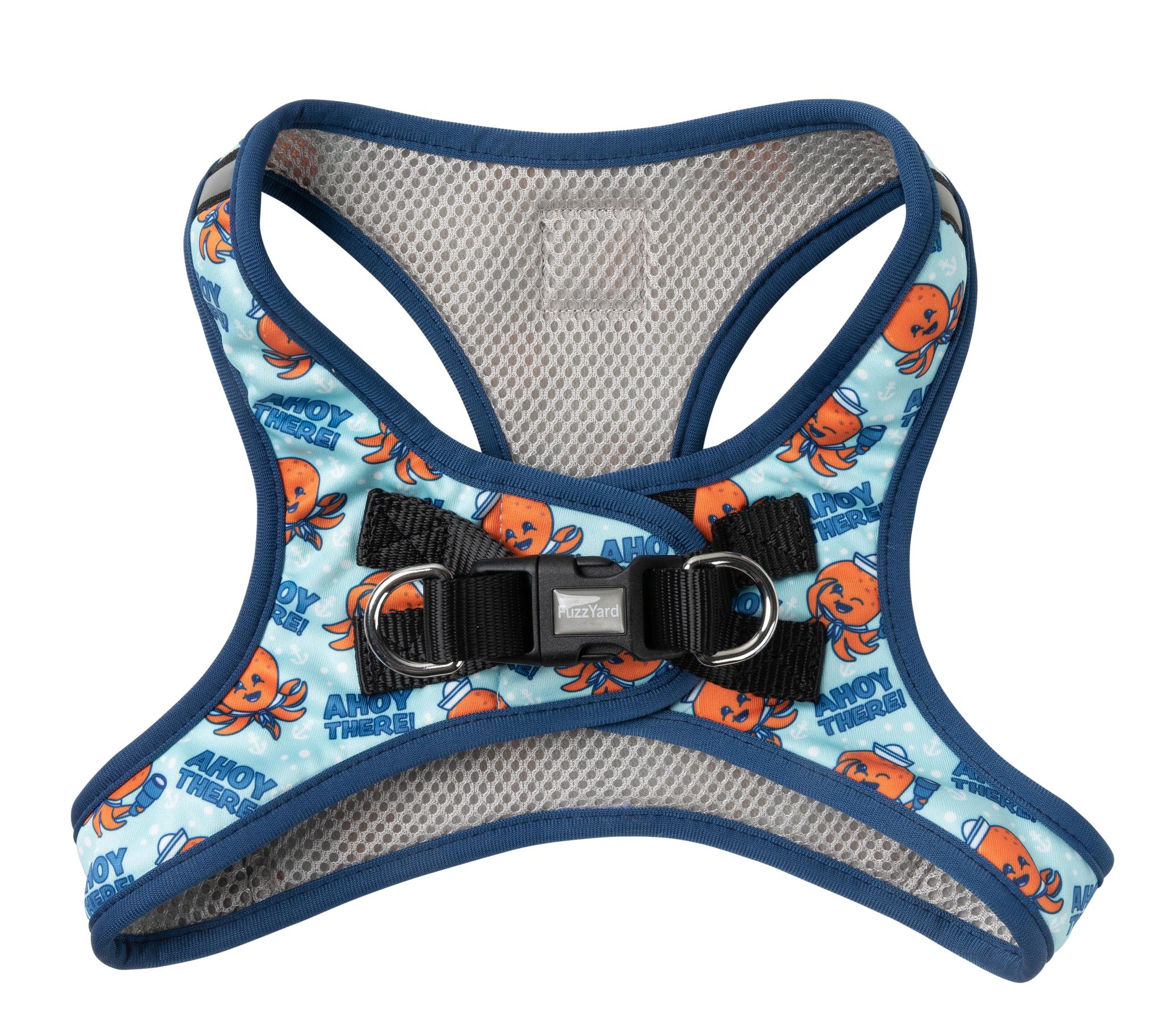 FuzzYard Ahoy There! Dog Step In Harness - Adjustable Pet Vest for Small Medium Dogs - Perfect for Boating, Hiking & Outdoor Adventures