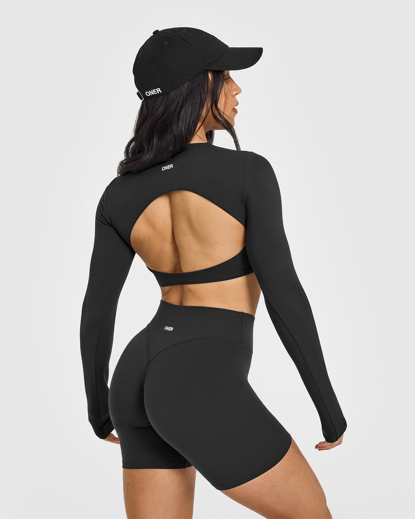 SoftMotion™ Long Sleeve Crop Top for Women - Stretchy Comfort Fit Soft Black Shirt | Perfect for Yoga, Workouts & Casual Wear