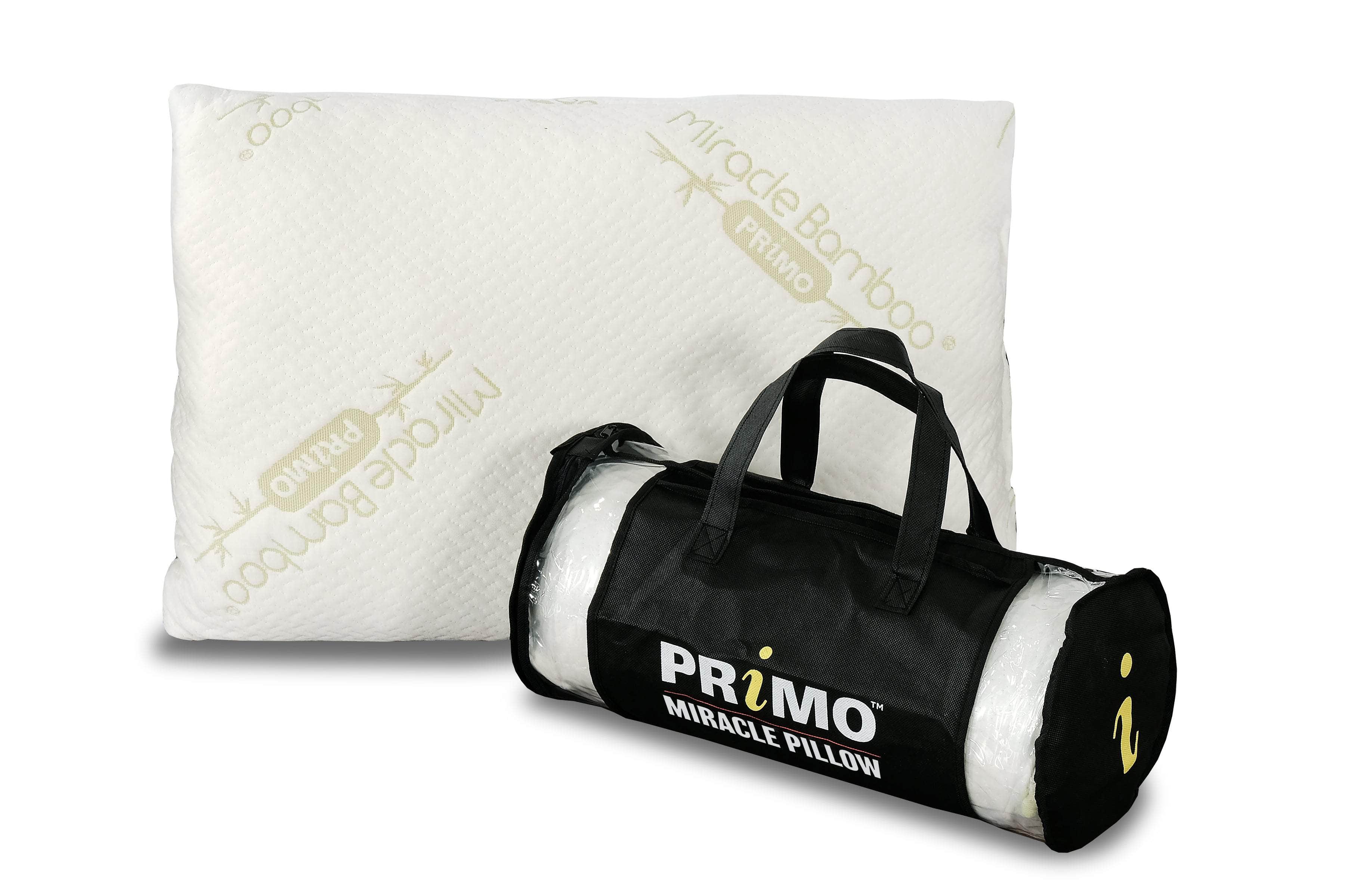White Spectacle Shredded Memory Foam Pillow for Neck Pain Relief - Perfect for Side Sleepers, Back Pain Sufferers & Travel