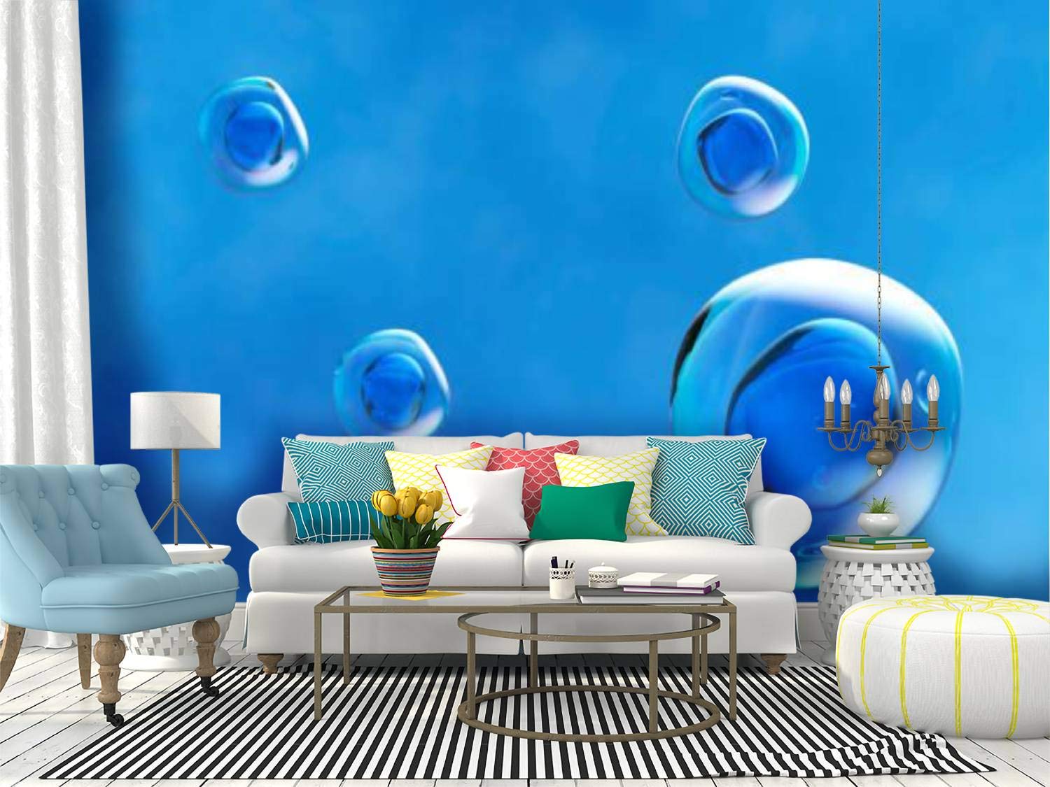 RECETHROWS Human Cell Life Wall Mural - Peel and Stick Self-Adhesive Wallpaper, Removable Vinyl Film Roll for Home Decor | Perfect for Living Rooms, Bedrooms, and Offices