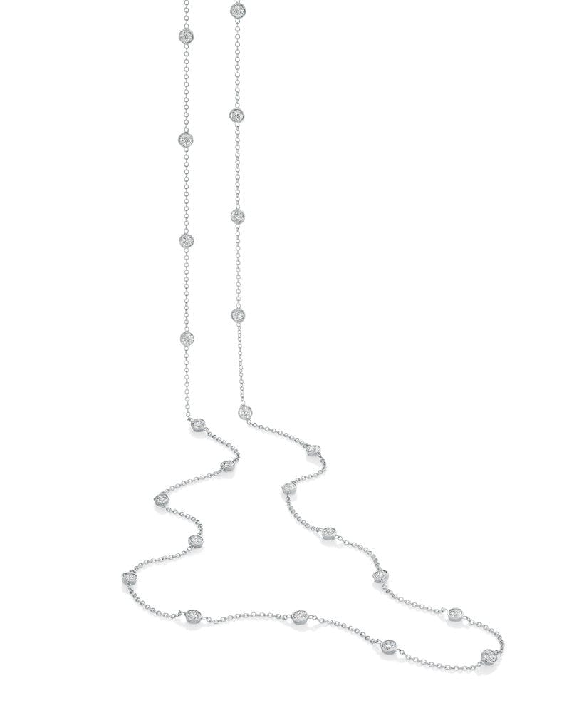 18K White Gold Diamond Necklace Set - Elegant Jewelry for Women, Perfect for Weddings, Anniversaries & Special Occasions
