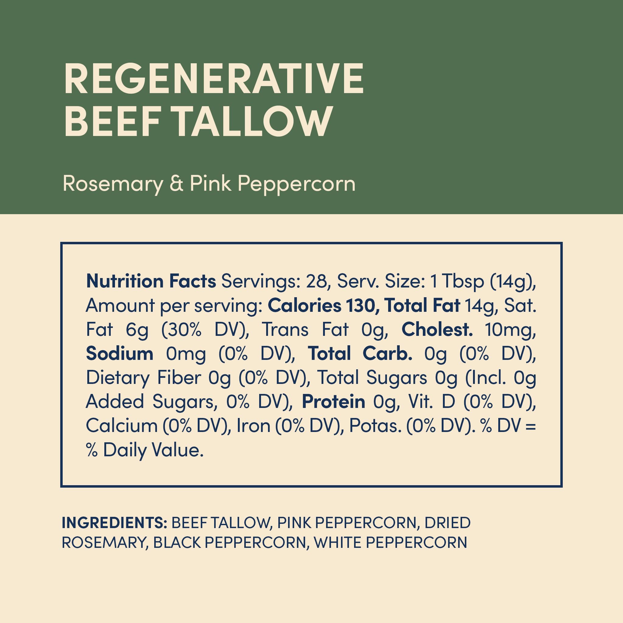 FOND Regenerative Grass-Fed Beef Tallow 14oz (Pack of 4) - Pure, Natural Cooking Fat for Keto, Paleo & Skincare - Perfect for Frying, Baking & Moisturizing