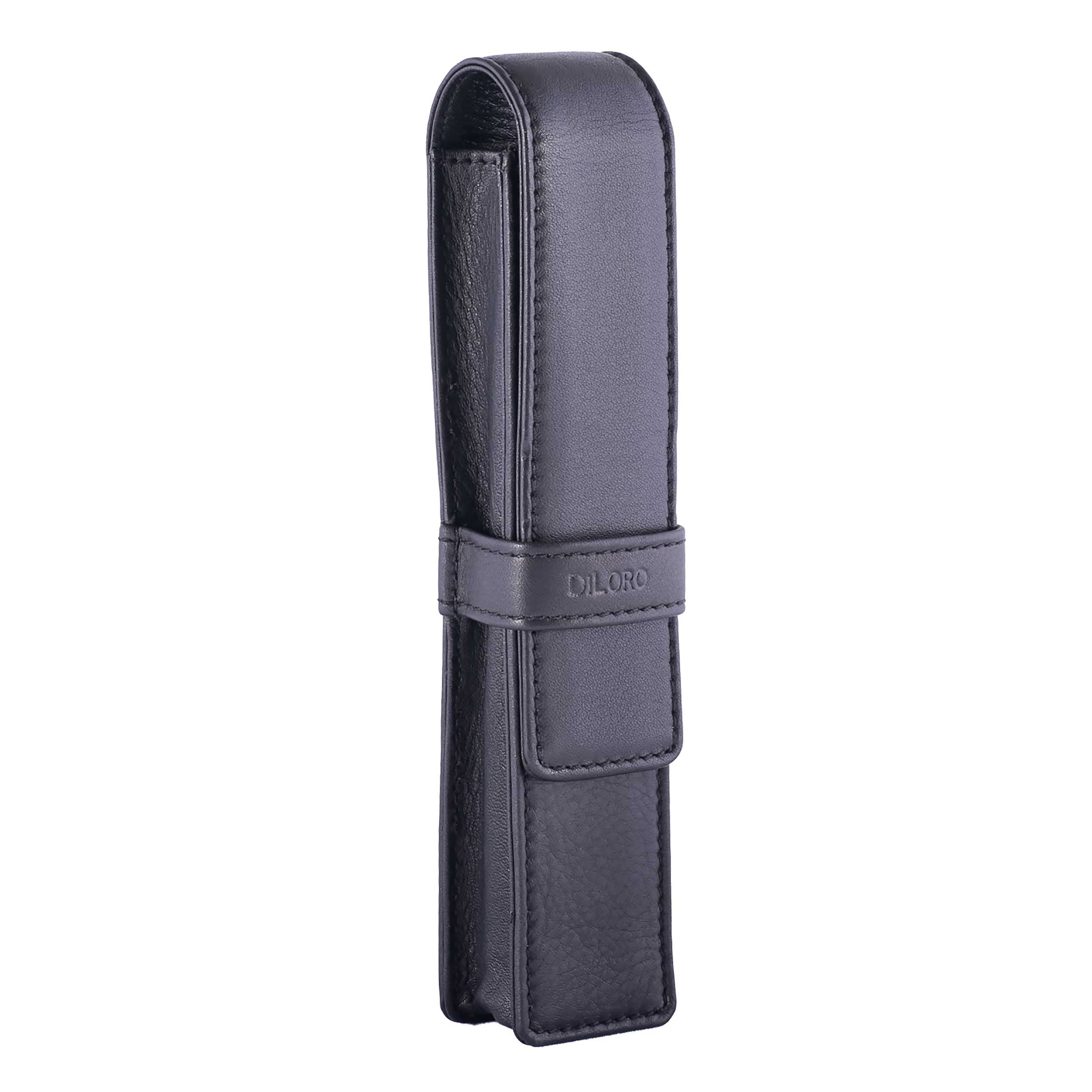 Premium Leather Single Pen Case - Slim Pencil Pouch Holder for Fountain, Ballpoint & Rollerball Pens (Black) | Perfect for Office, School & Travel Organization