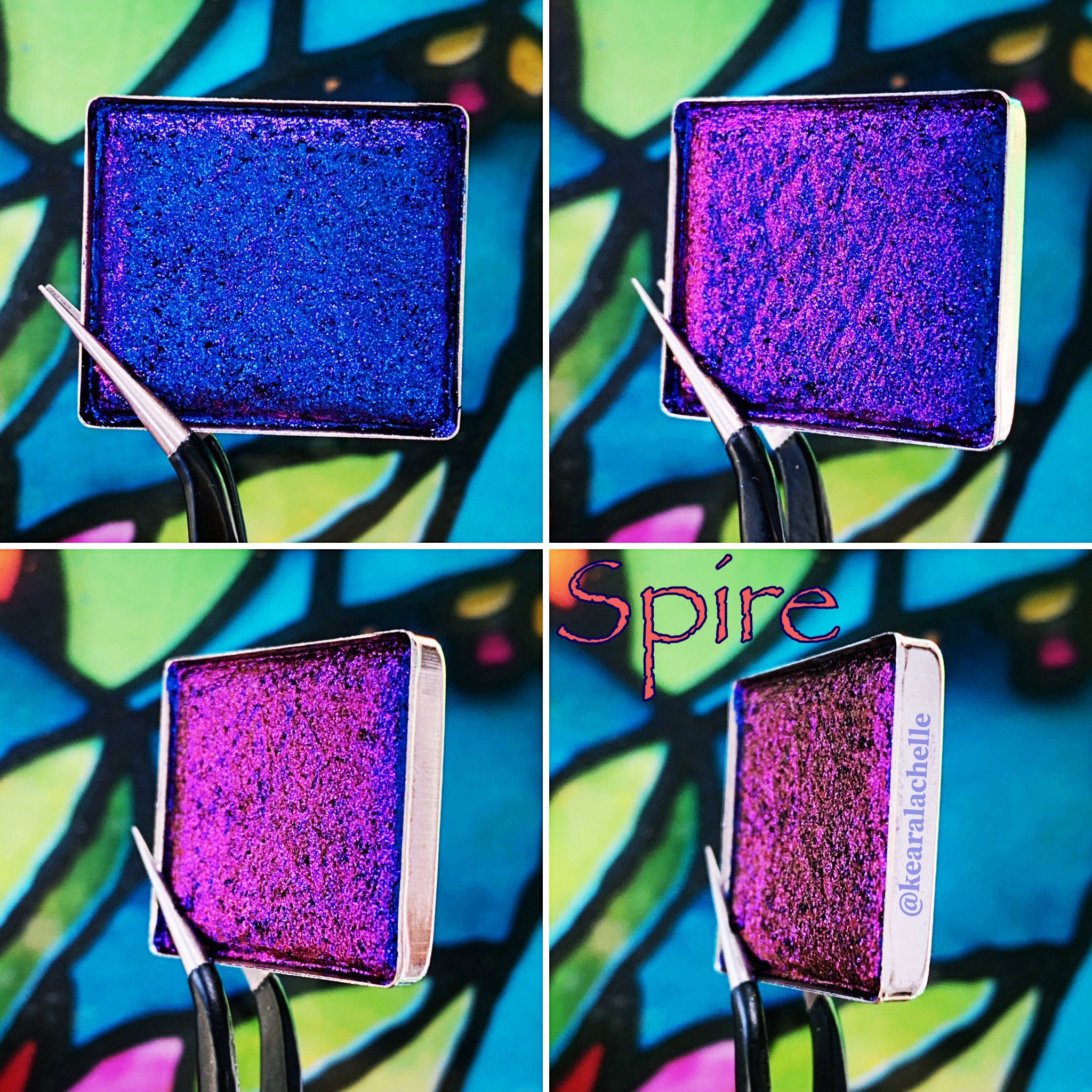 Spire | Multichrome Jewelled Eyeshadow Palette - Long-Lasting Pigmented Makeup for Party, Halloween & Special Occasions