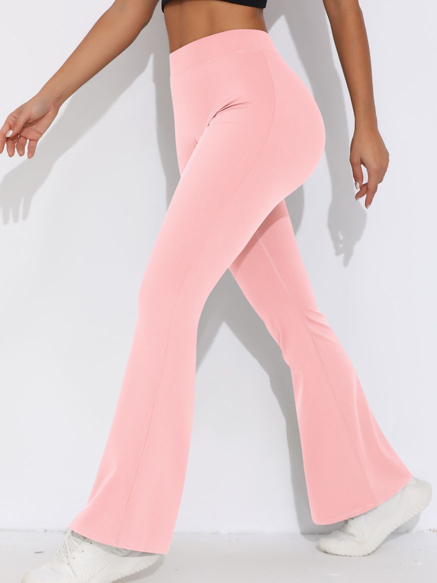 ZASUWA Women's V-Shaped Waist Scrunch Butt Lifting High Waisted Quick Dry Flare Leggings - Perfect for Yoga, Workout & Casual Wear