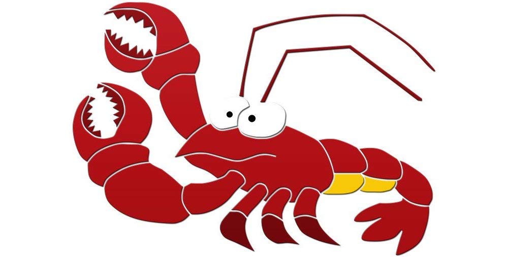 Fun Lobster Ceramic Swimming Pool Mosaic Tile - 12