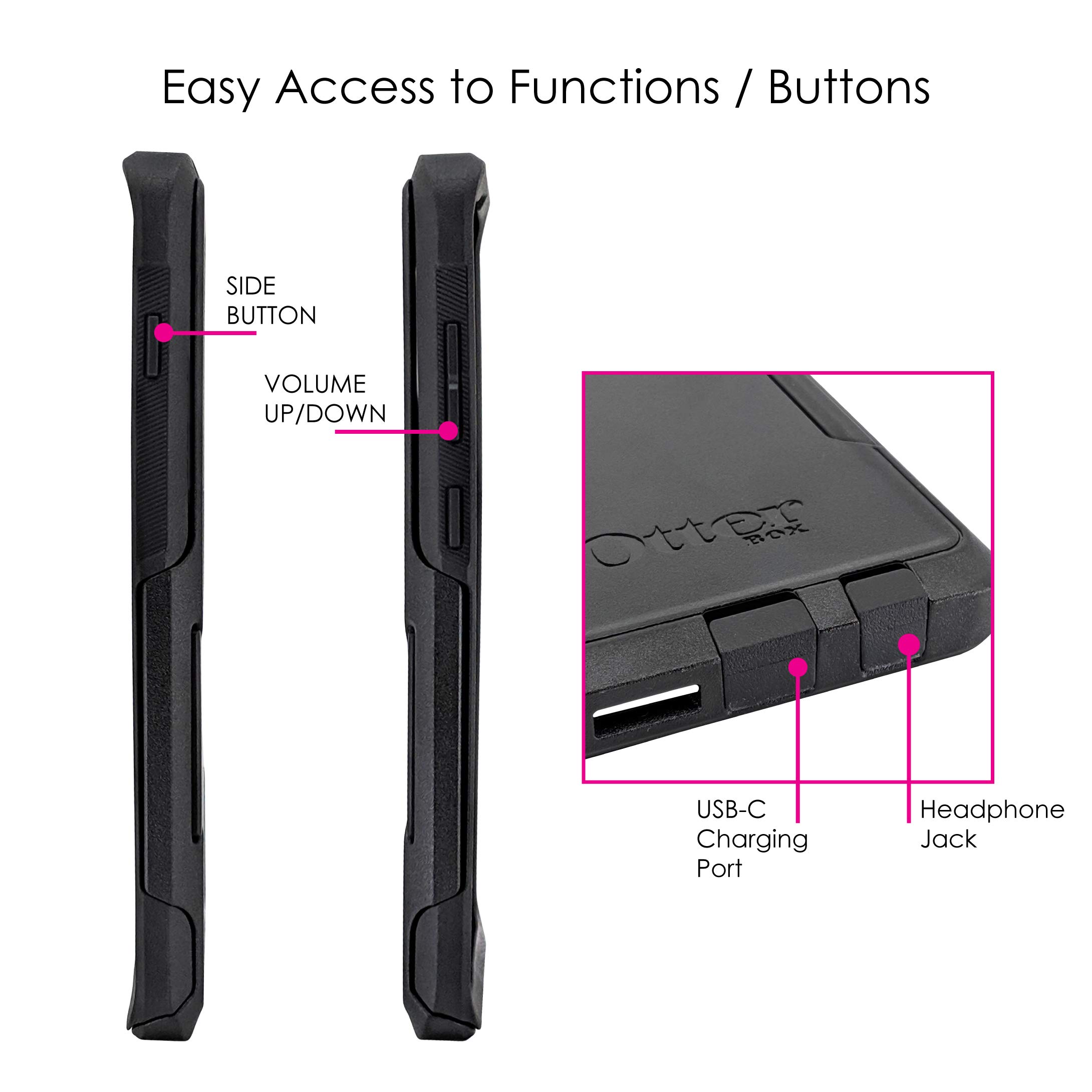 DistinctInk Samsung Galaxy S10 & S10 5G Case (6.1 Inch) - Durable Protective Phone Cover with Peacock Feather Design - OtterBox Commuter Replacement - Perfect for Work, Travel & Everyday Use
