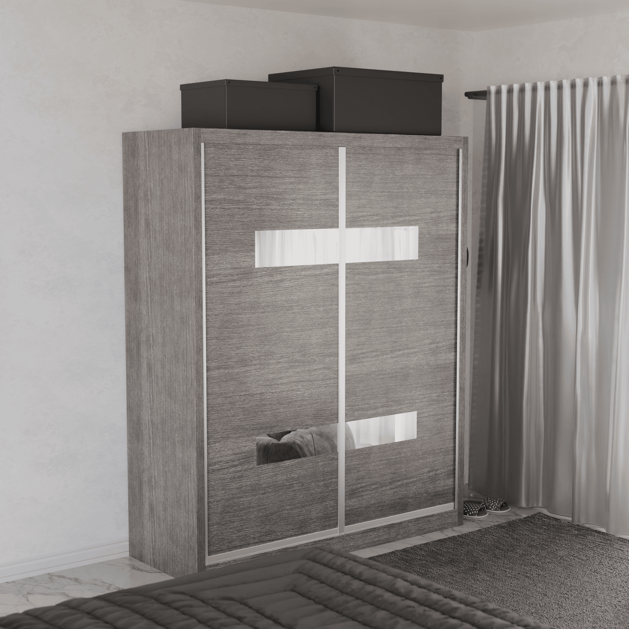 Micasa Modular Wardrobe W02 - Customizable Closet Organizer System for Bedroom & Walk-in Closets | Space-Saving Storage Solution with Adjustable Shelves & Hanging Rods | Perfect for Home Organization & Small Spaces